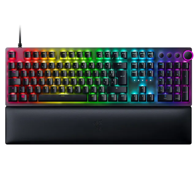 razer-huntsman-v2-switches-violets-clavier-gamer-optique-clicky-azerty-avec-touc image 1
