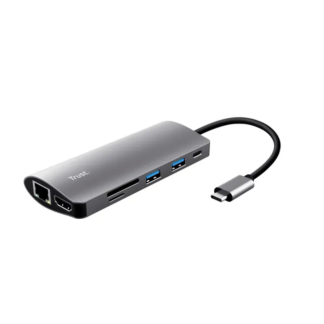 trust-dalyx-adaptateur-usb-c-multiports-7-en-1-en-aluminium-avec-hdmi-4k-2x-usb- image 1