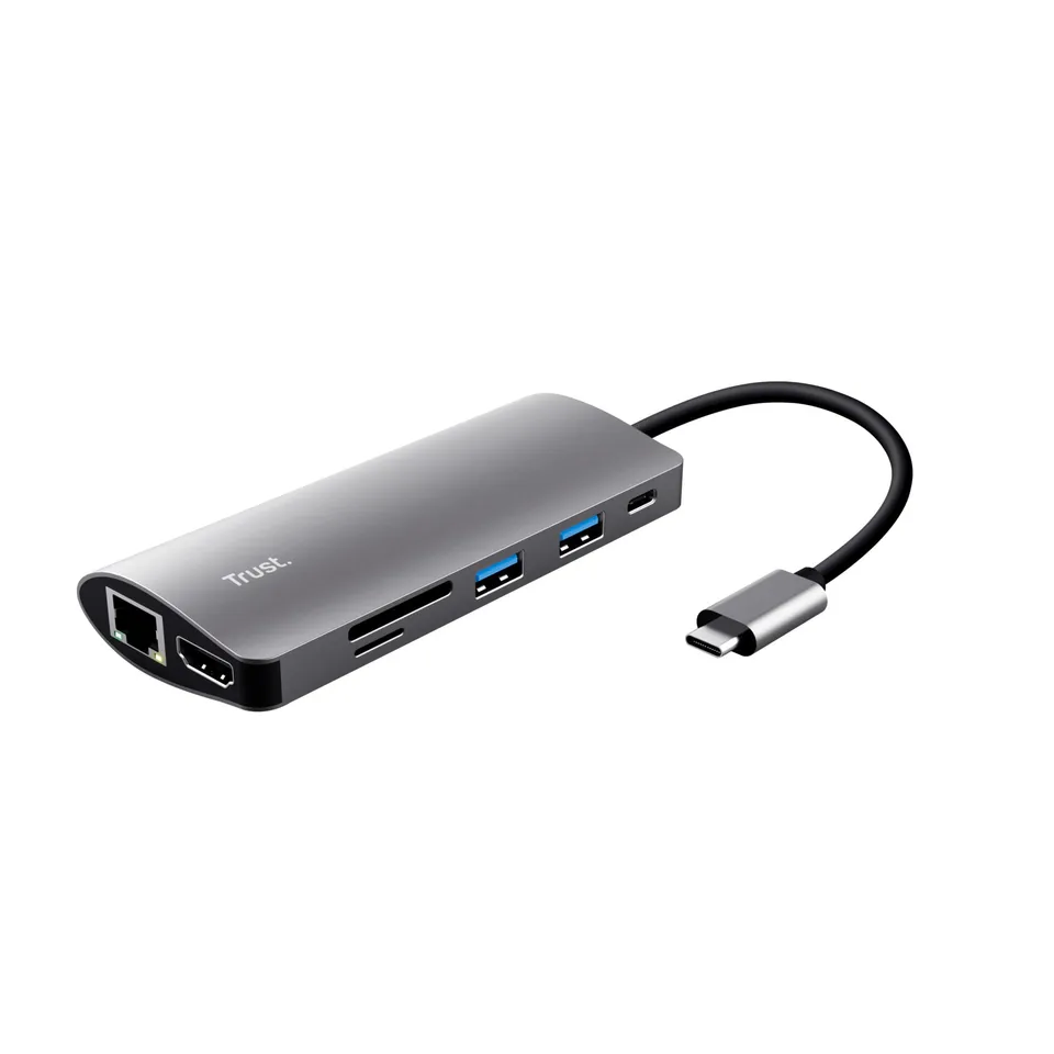trust-dalyx-adaptateur-usb-c-multiports-7-en-1-en-aluminium-avec-hdmi-4k-2x-usb- image 1