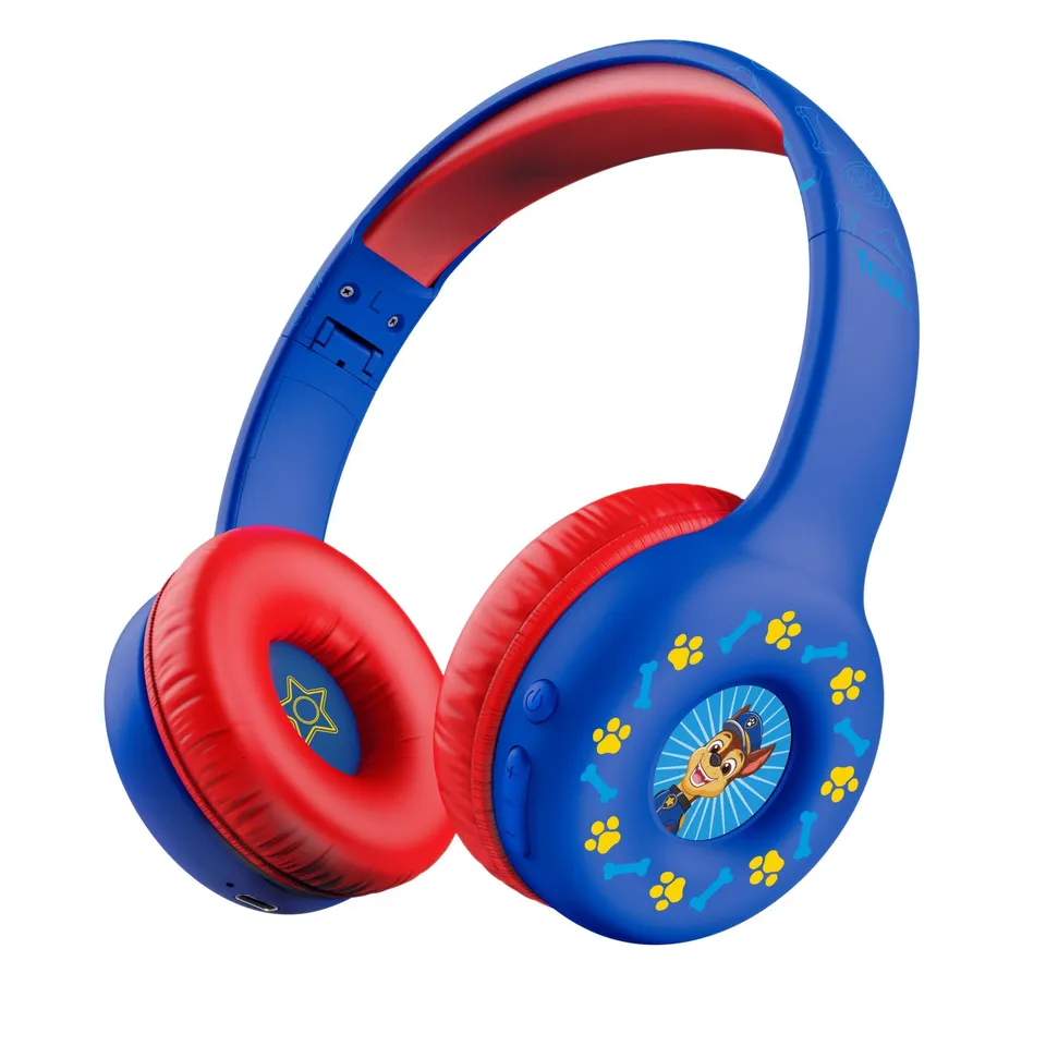 trust-pat-patrouille-casque-bluetooth-sans-fil-pour-enfant-4-10-ans-bleu-limiteu image 1