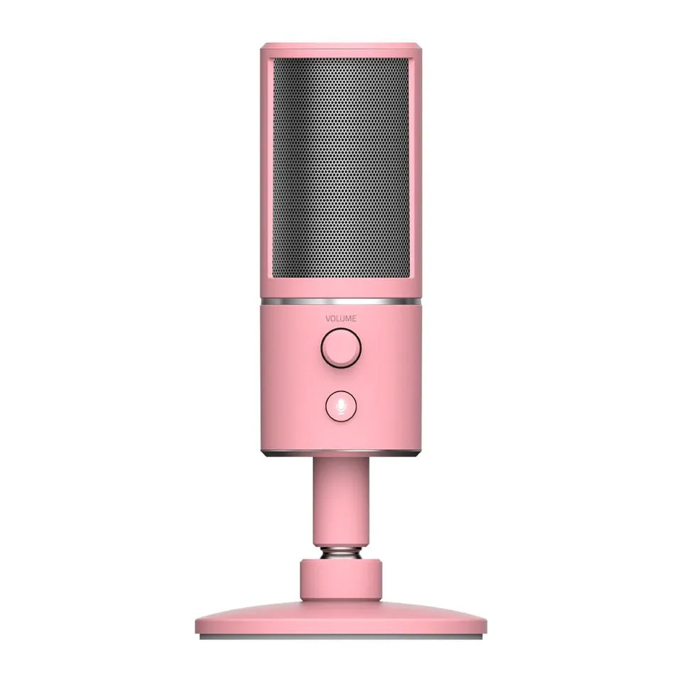 razer-seiren-x-rose-microphone-condensateur-usb-pour-streaming-avec-support-anti image 1
