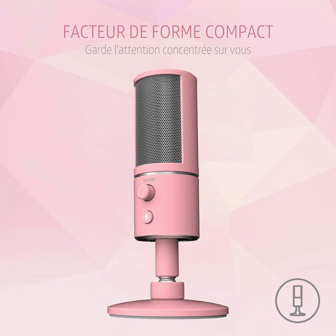 razer-seiren-x-rose-microphone-condensateur-usb-pour-streaming-avec-support-anti image 4