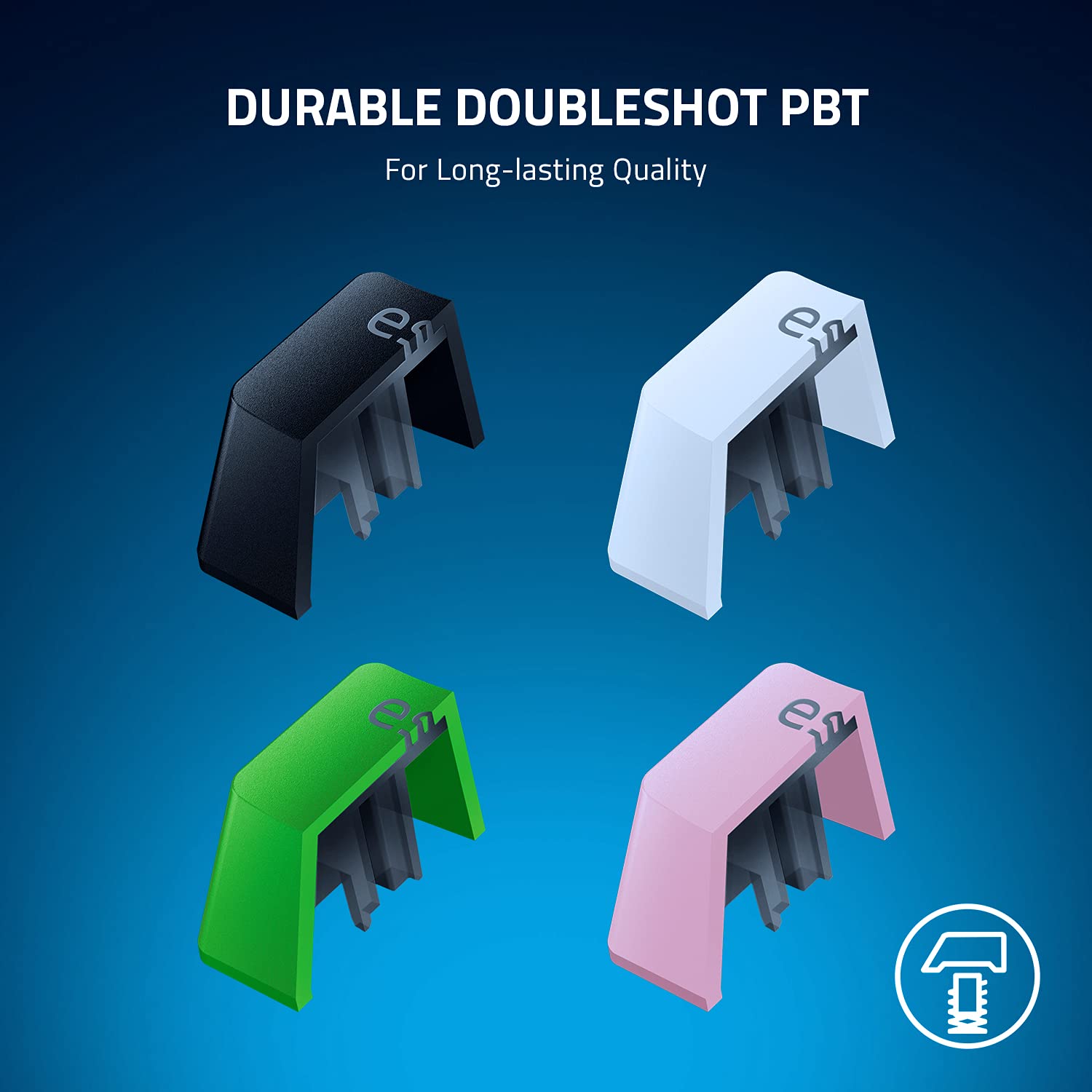 razer-pbt-keycap-upgrade-set-c-ble-spiralis-120-touches-pbt-doubleshot-c-ble-usb image 2