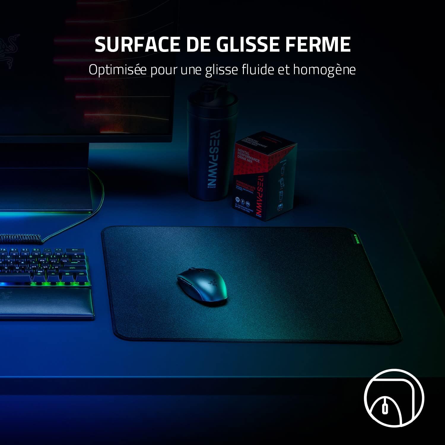 razer-strider-xxl-tapis-de-souris-hybride-souple-rigide-base-antid-rapante-bords image 2