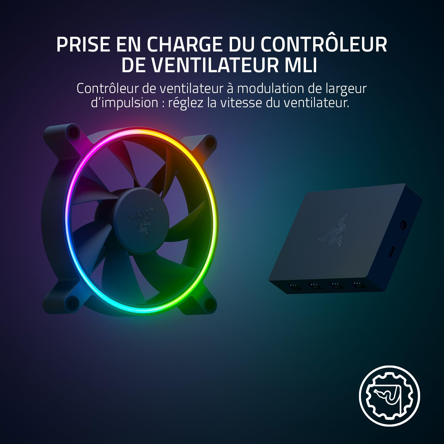 razer-kunai-chroma-120mm-ventilateur-pc-hydraulique-argb-pwm-pack-3-ventilateurs image 4