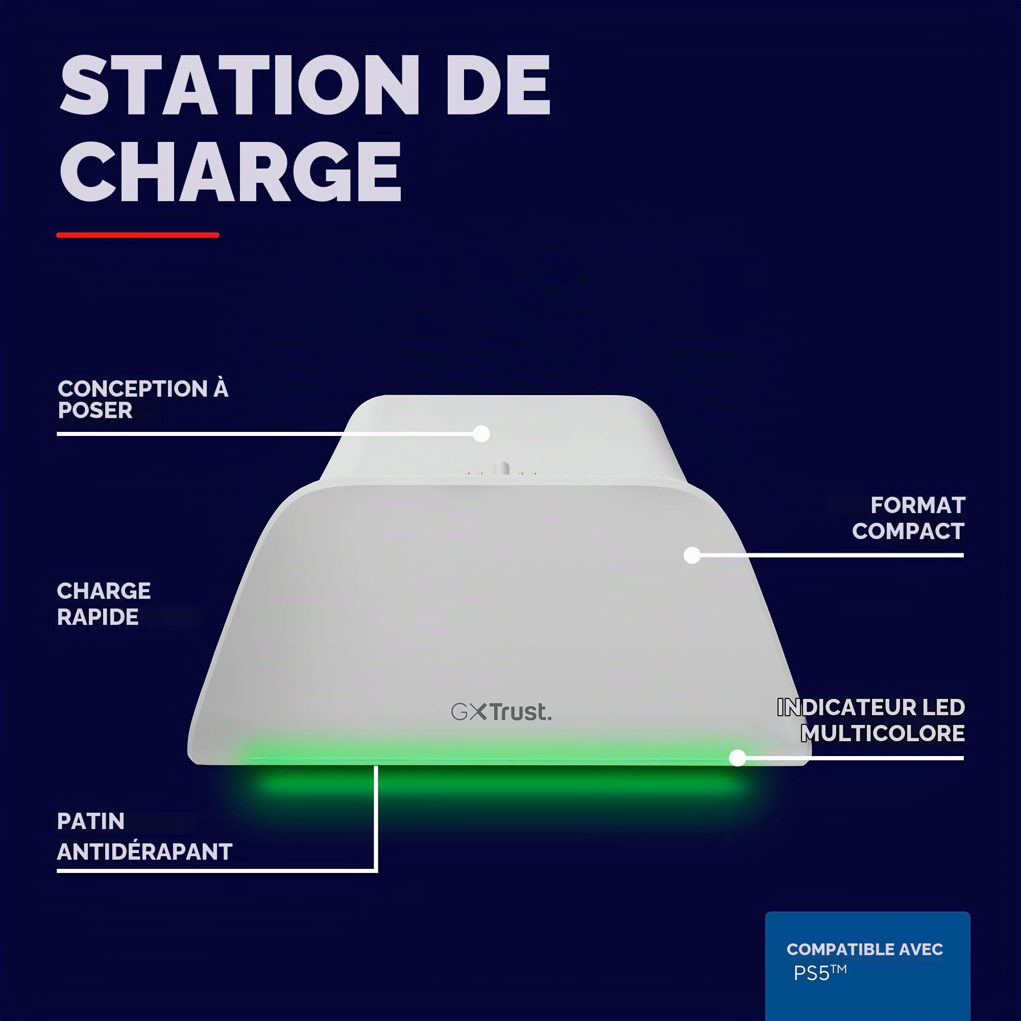 trust-gxt-228-chargeur-manette-ps5-dualsense-station-de-charge-place-on-charge-r image 2
