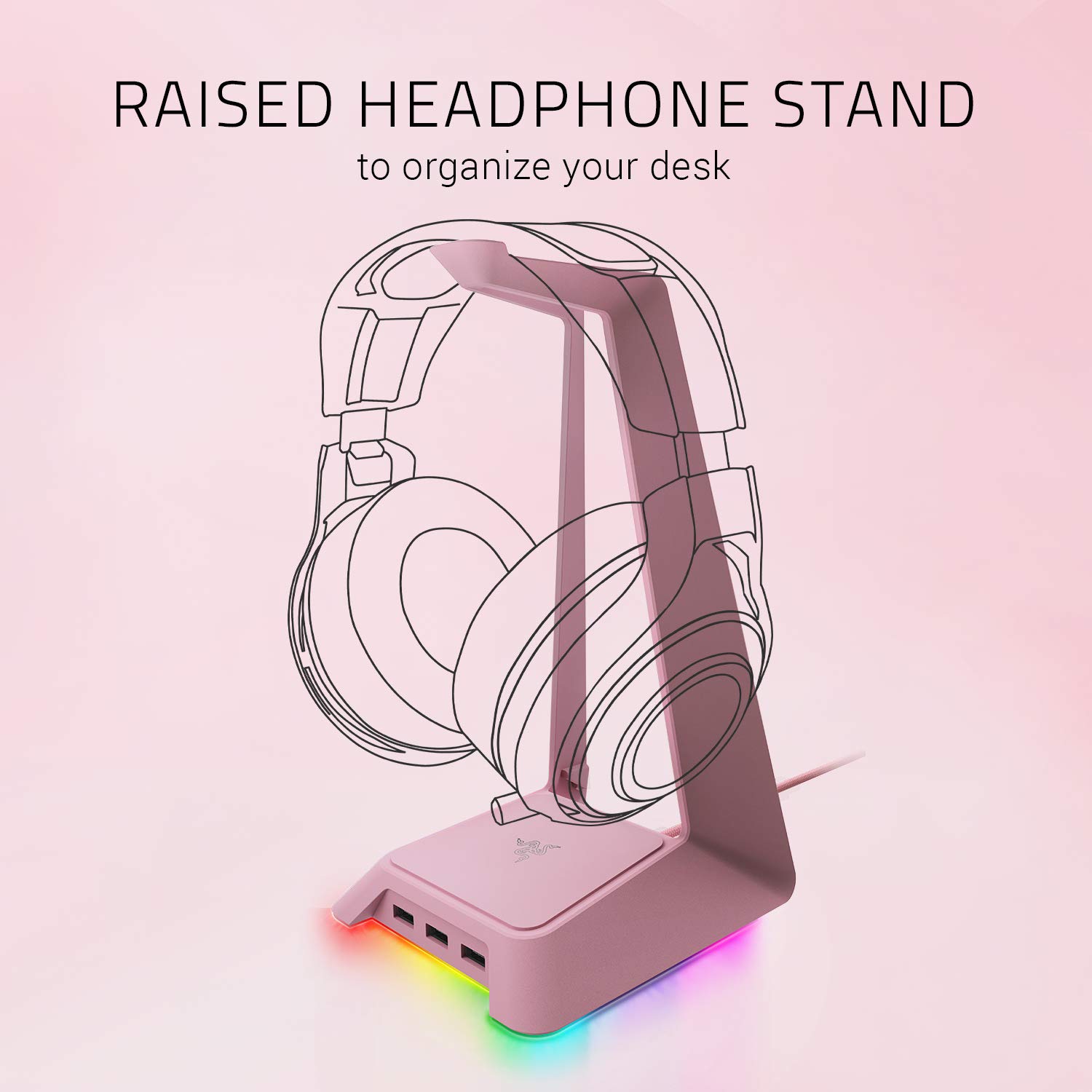 razer-base-station-chroma-quartz-support-de-casque-gamer-avec-hub-usb-3-ports-et image 2