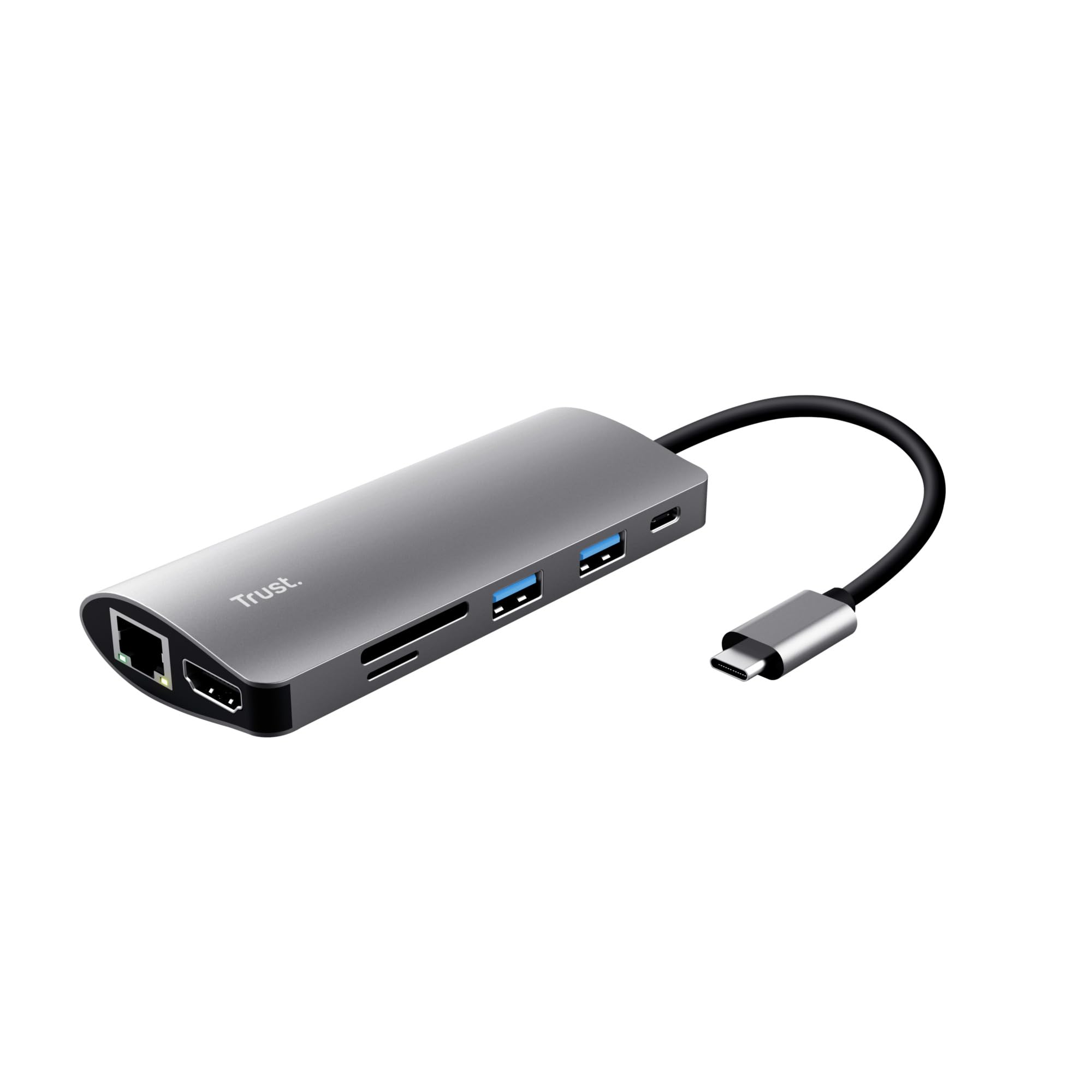 trust-dalyx-adaptateur-usb-c-multiports-7-en-1-en-aluminium-avec-hdmi-4k-2x-usb- image 1