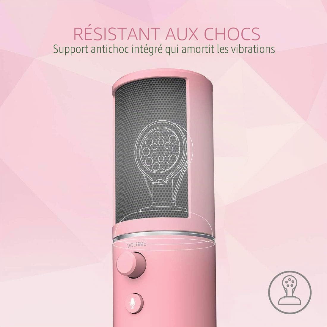 razer-seiren-x-rose-microphone-condensateur-usb-pour-streaming-avec-support-anti image 3