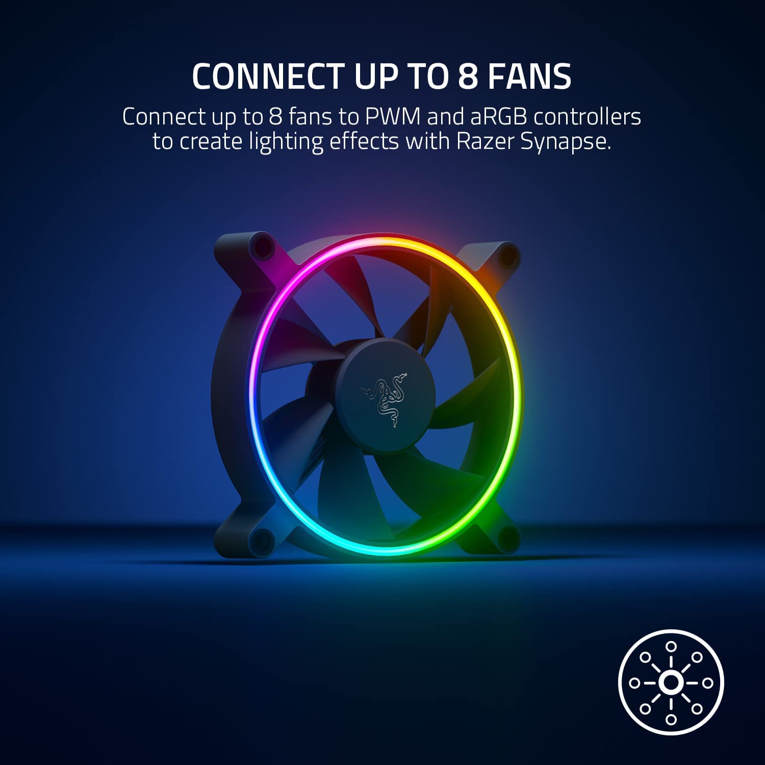 razer-kunai-chroma-140mm-ventilateur-pc-argb-roulement-hydraulique-pwm-cha-nable image 4