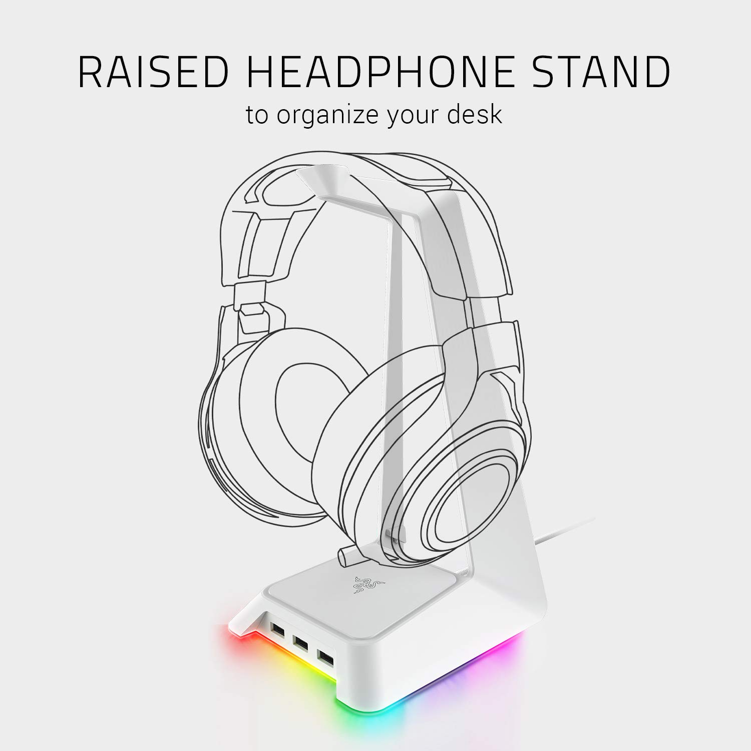 razer-base-station-chroma-quartz-support-de-casque-avec-hub-usb-3-ports-et-clair image 2