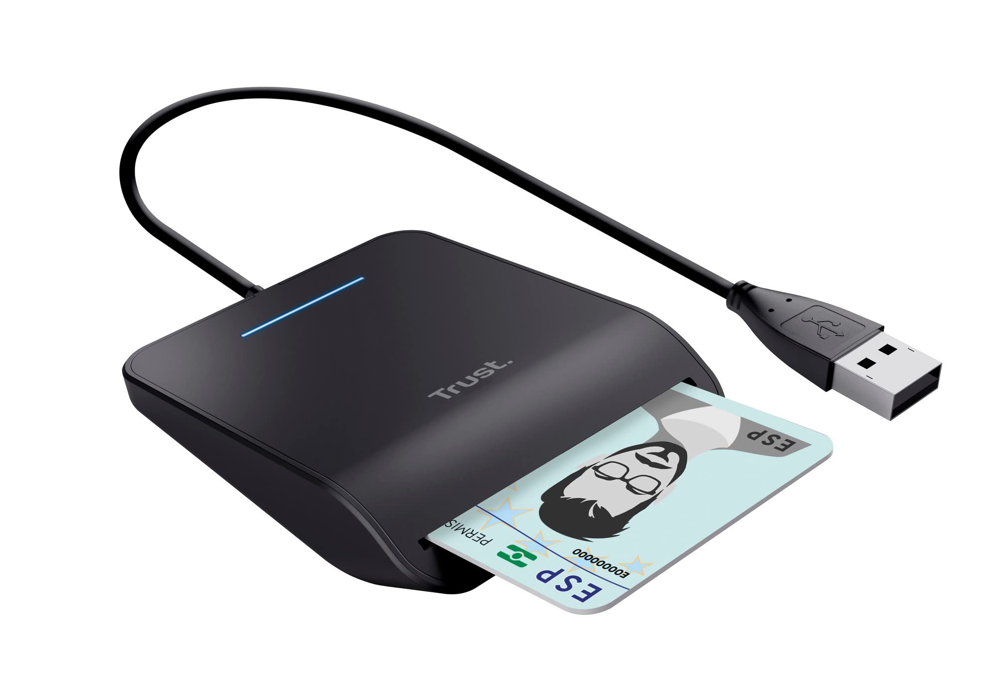 trust-lecteur-de-carte-dni-usb-lecteur-de-carte-d-identit-puce-fips-201-iso-7816 image 1