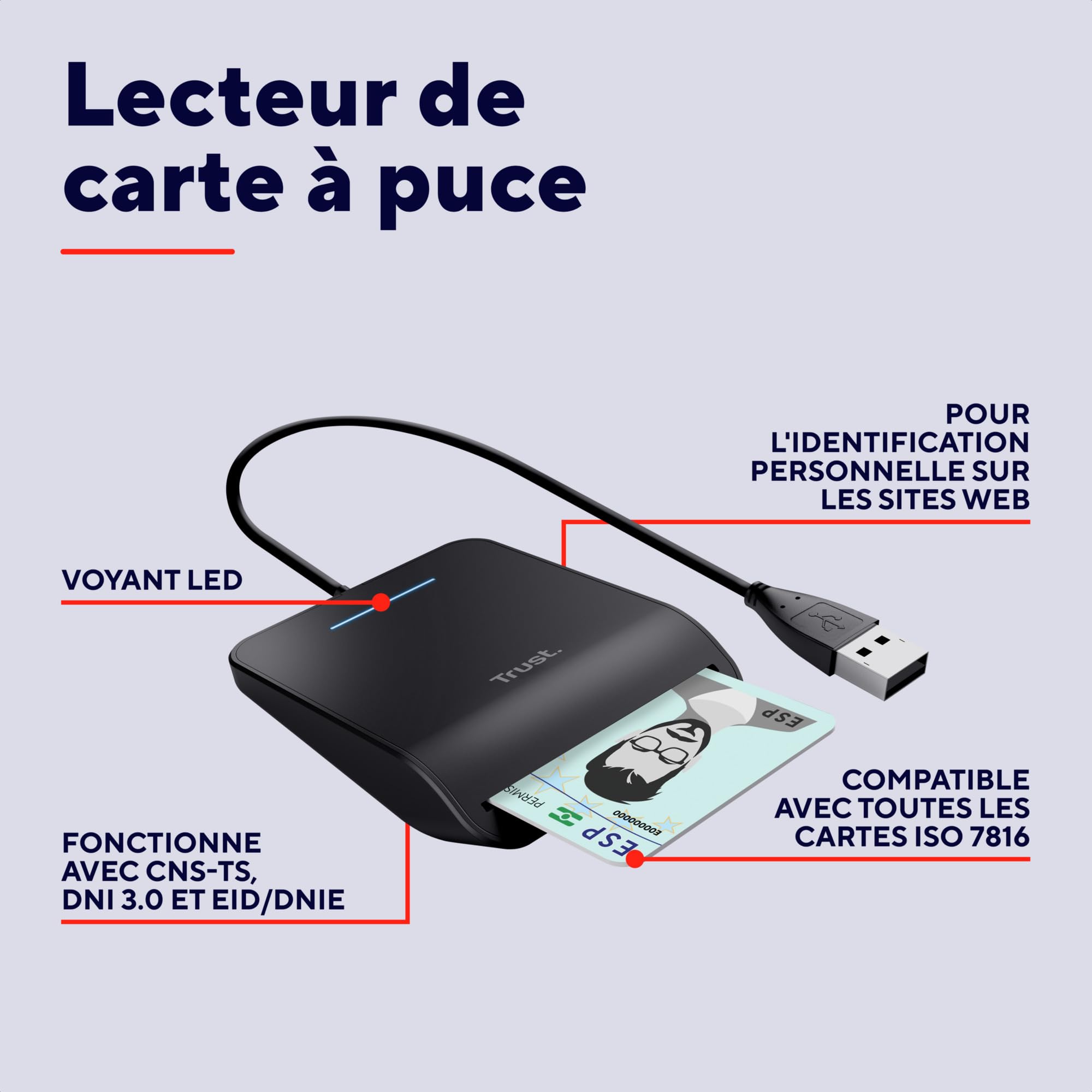 trust-lecteur-de-carte-dni-usb-lecteur-de-carte-d-identit-puce-fips-201-iso-7816 image 2