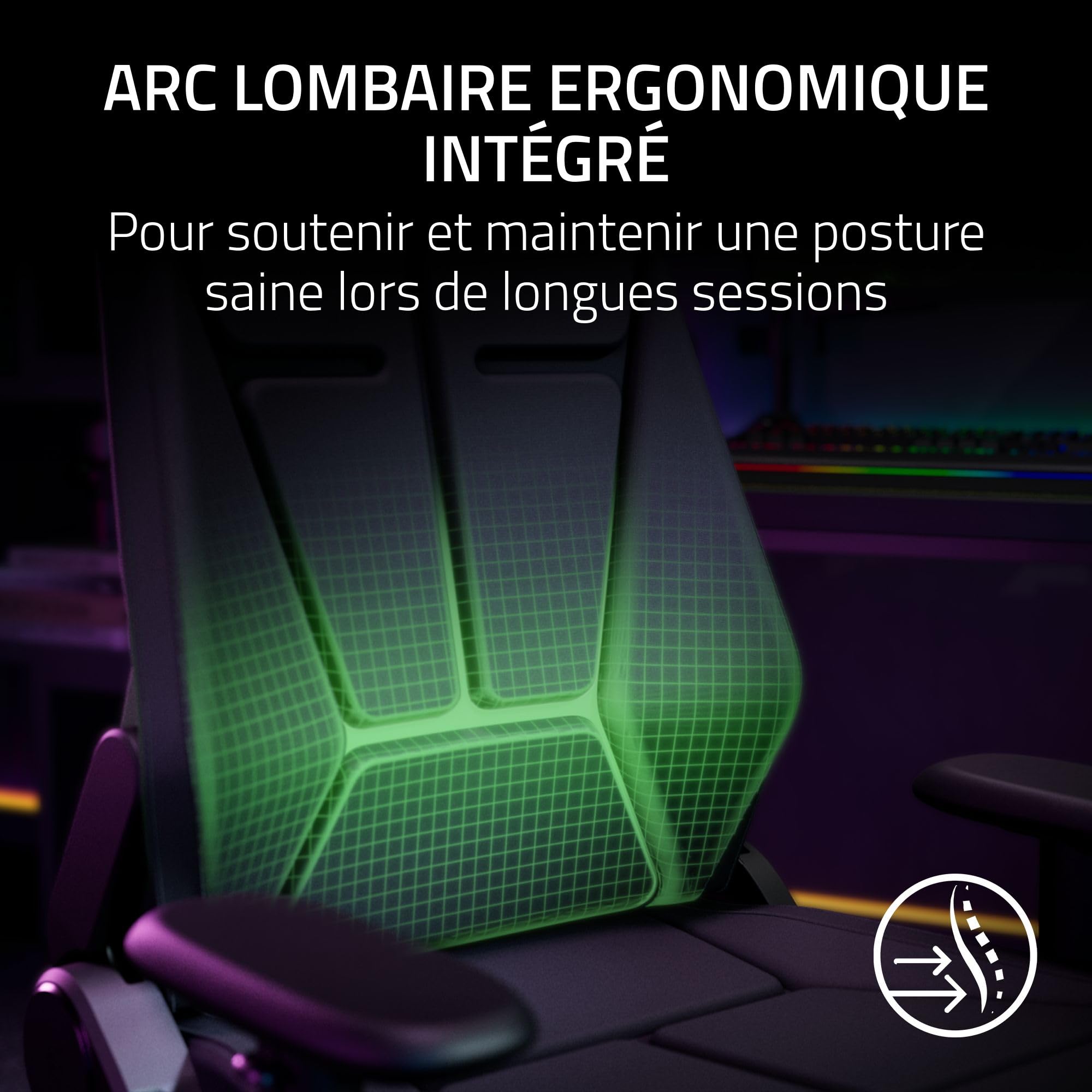 razer-soma-chroma-enki-v2-chroma-fauteuil-gaming-sans-fil-rgb-soutien-lombaire-e image 3