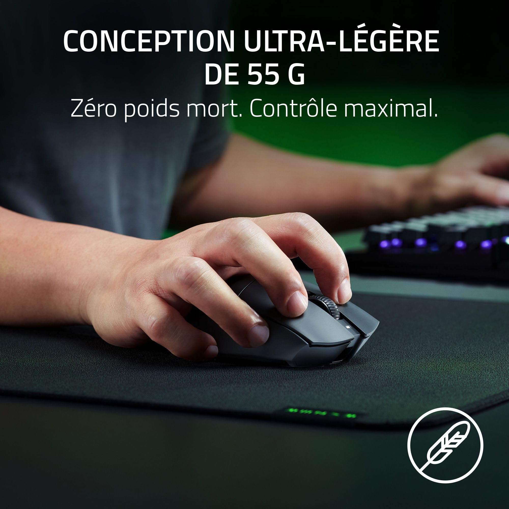 razer-deathadder-v3-hyperspeed-souris-e-sport-sans-fil-ergonomique-ultra-l-g-re- image 2