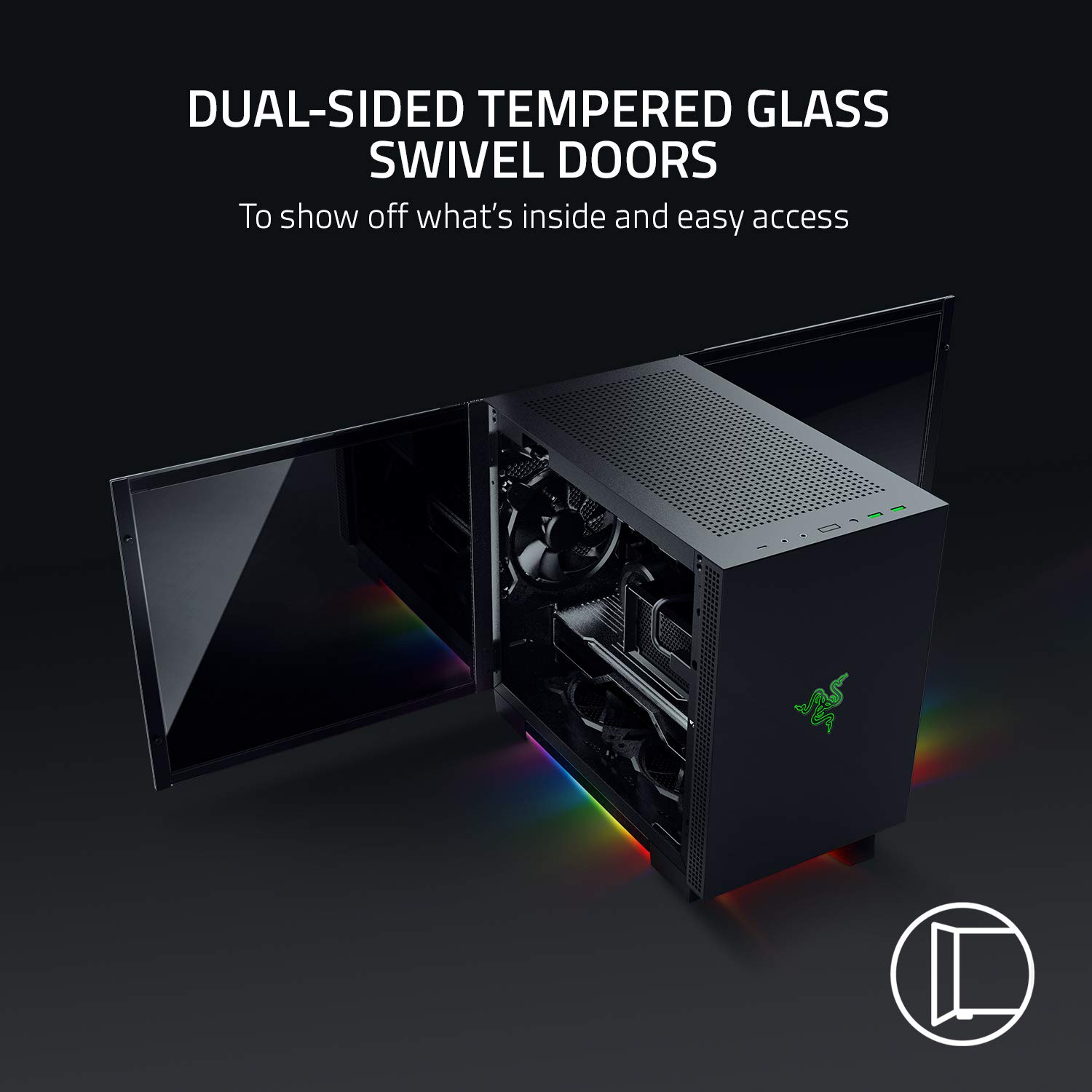 razer-tomahawk-mini-itx-bo-tier-pc-gamer-avec-razer-chroma-rgb-double-porte-en-v image 2