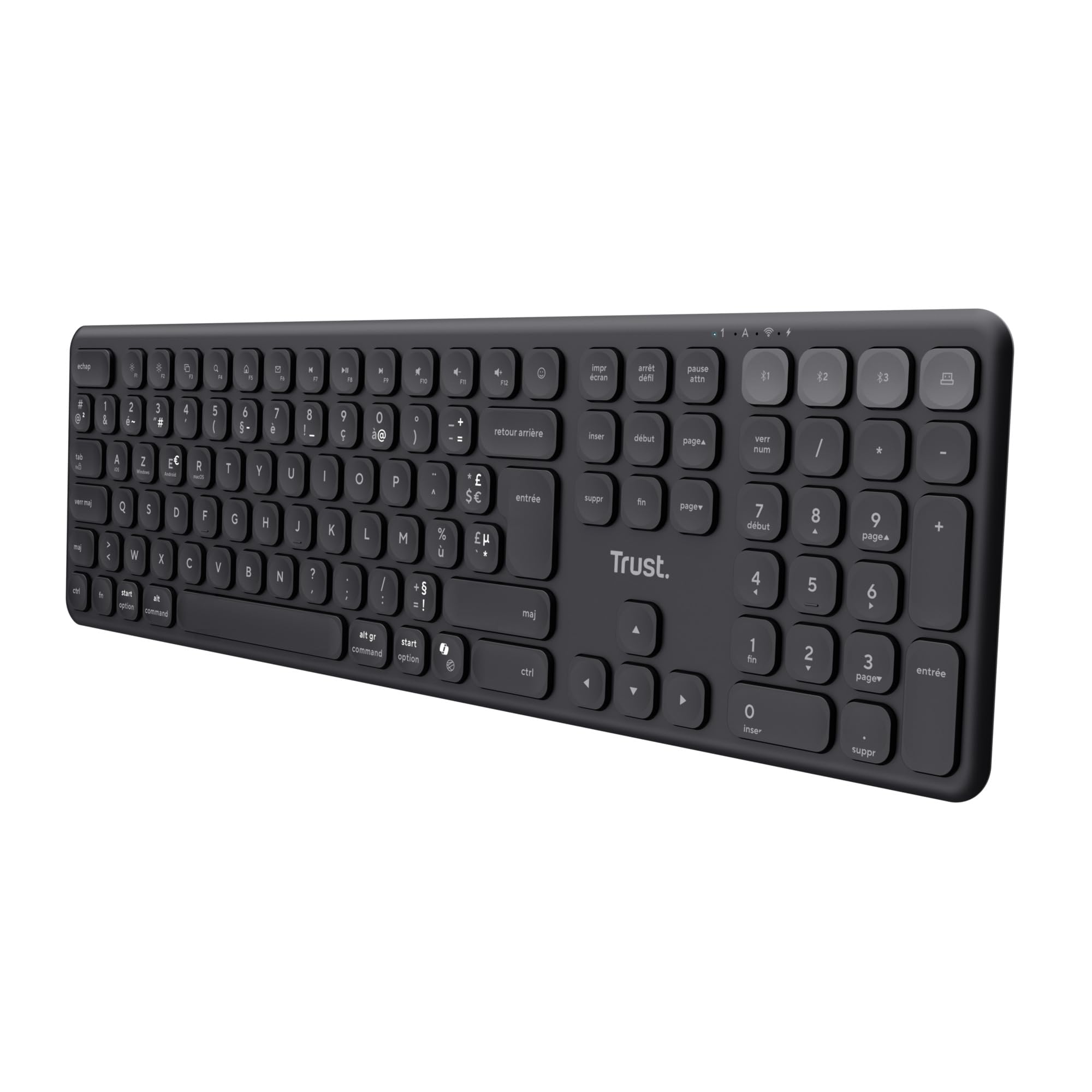 trust-vaiya-clavier-sans-fil-azerty-multi-appareils-bluetooth-2-4-ghz-rechargeab image 1