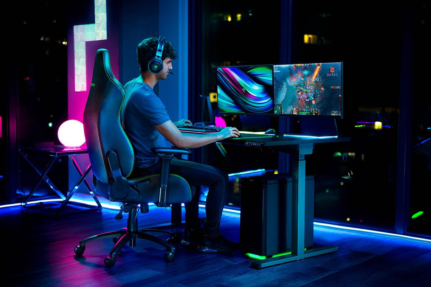 razer-iskur-xl-chaise-de-gaming-haut-de-gamme-avec-soutien-lombaire-int-gr-r-gla image 2