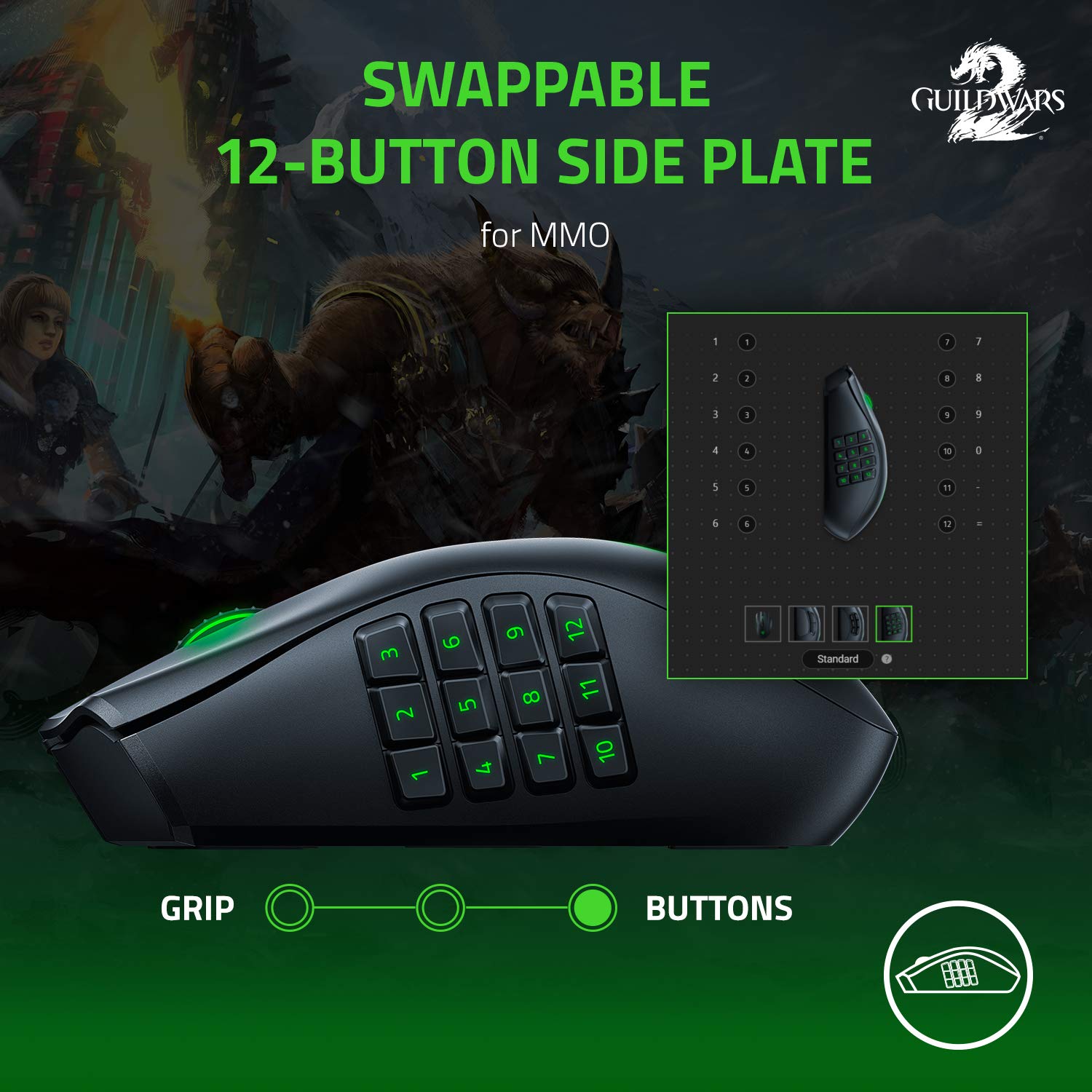 razer-naga-pro-souris-gaming-sans-fil-modulaire-panneaux-lat-raux-interchangeabl image 3