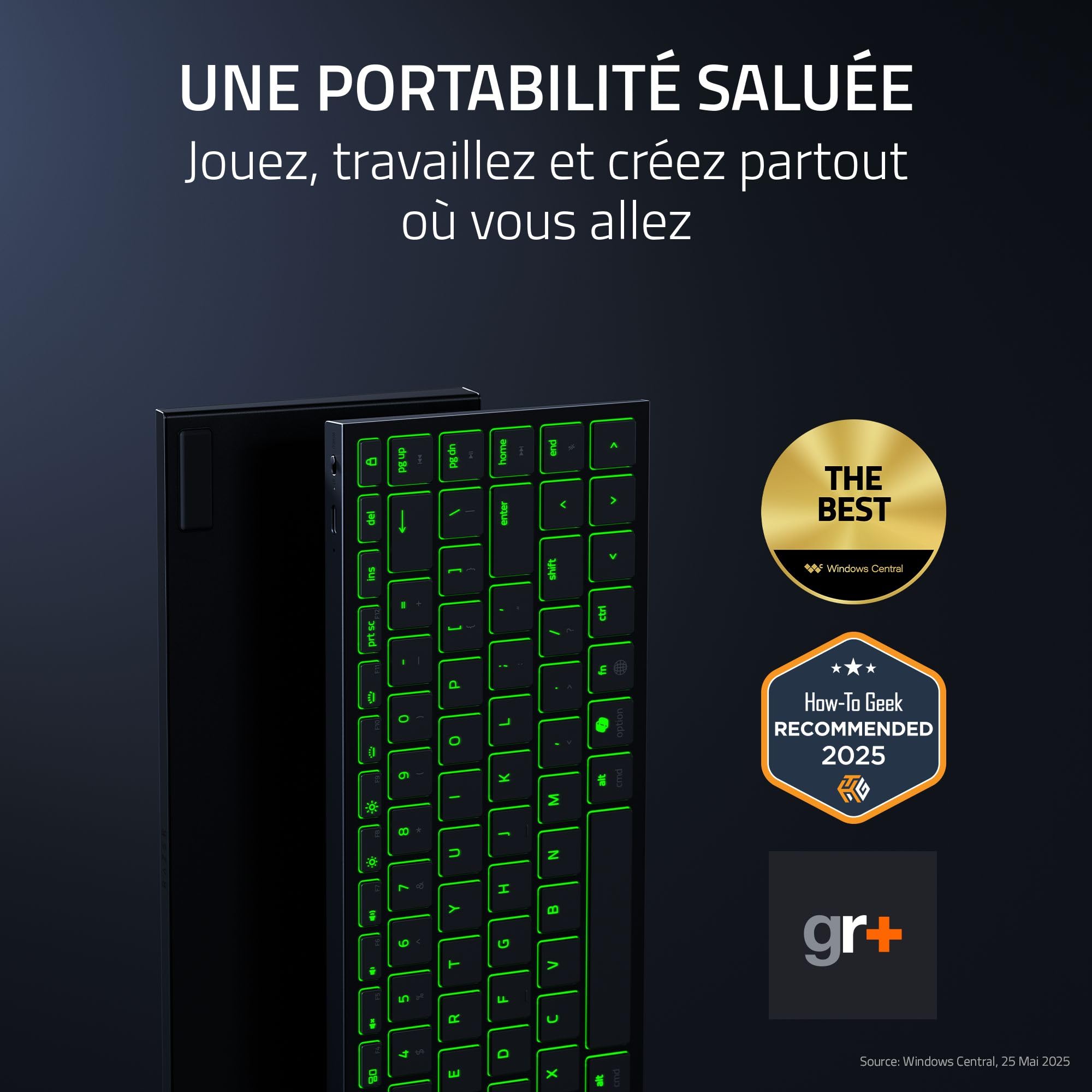 razer-joro-clavier-portable-sans-fil-r-tro-clair-bluetooth-5-0-jusqu-3-appareils image 4