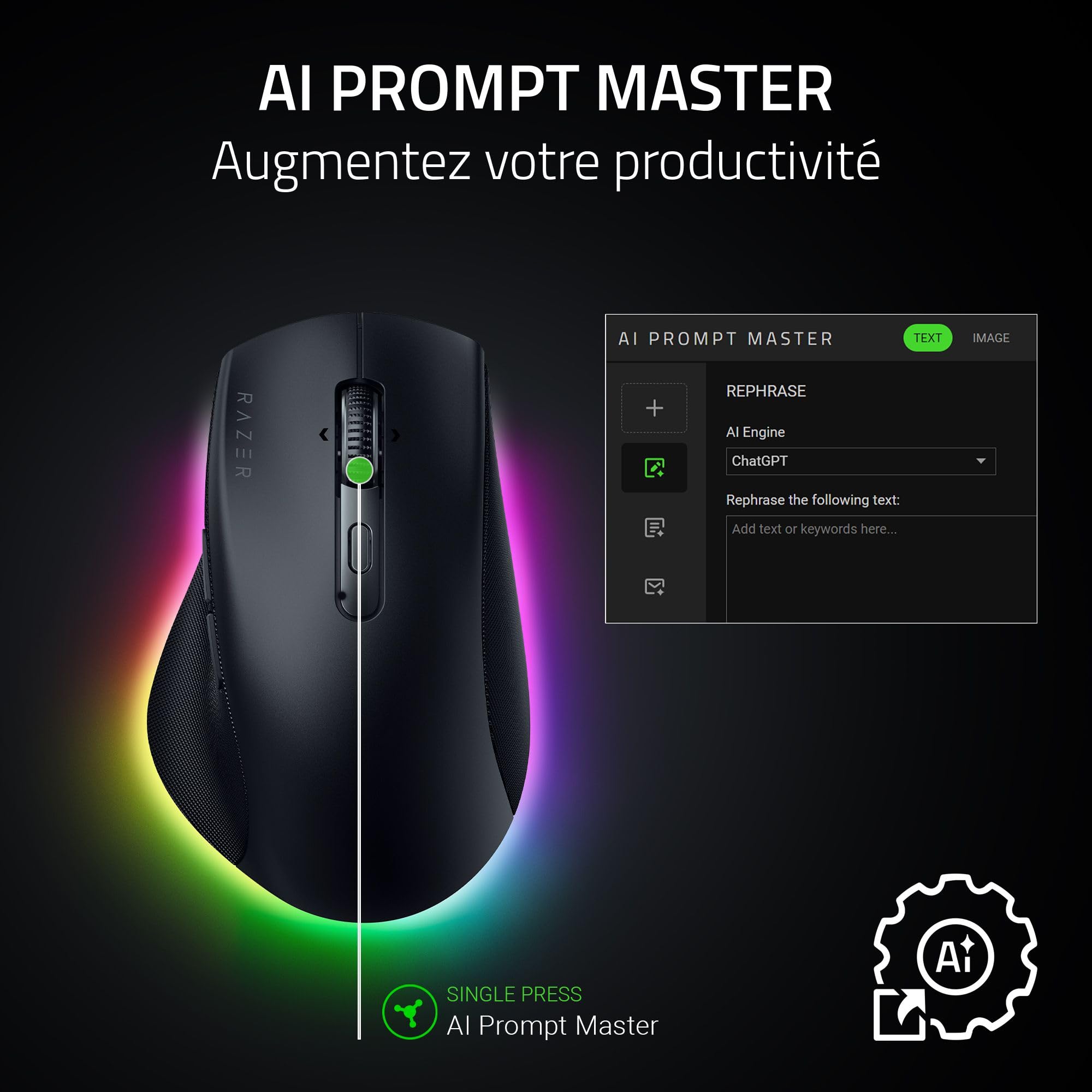 razer-pro-click-v2-souris-ergonomique-sans-fil-capteur-focus-pro-30k-ia-prompt-m image 3