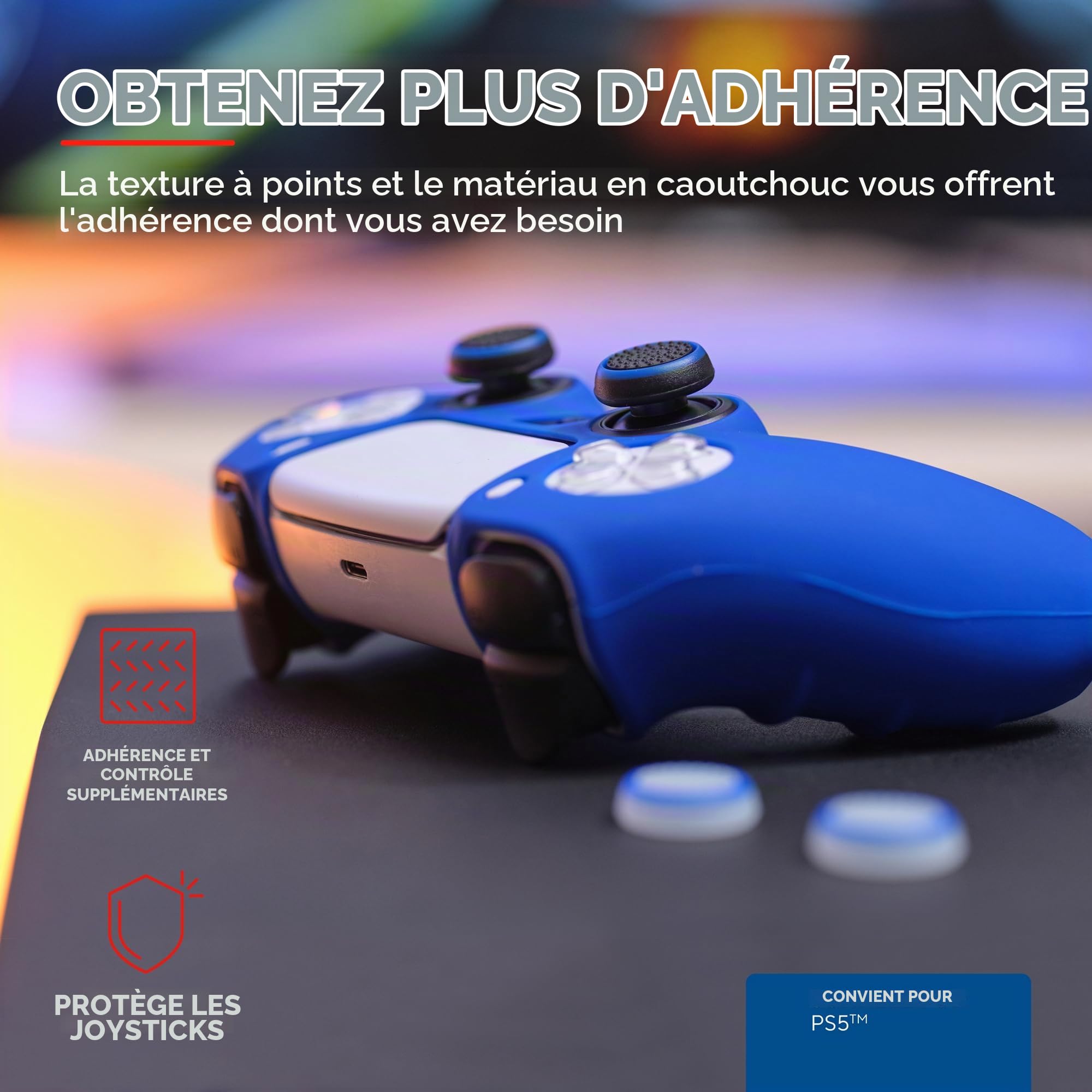 trust-gxt-capuchons-joystick-ps5-dualsense-noir-pack-de-4-2-phosphorescents image 2