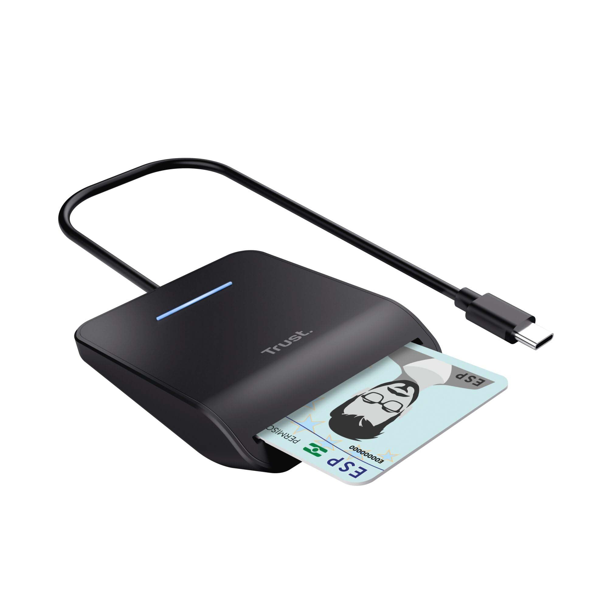 trust-lecteur-de-carte-dni-usb-c-lecteur-de-cartes-puce-d-identification-conform image 1