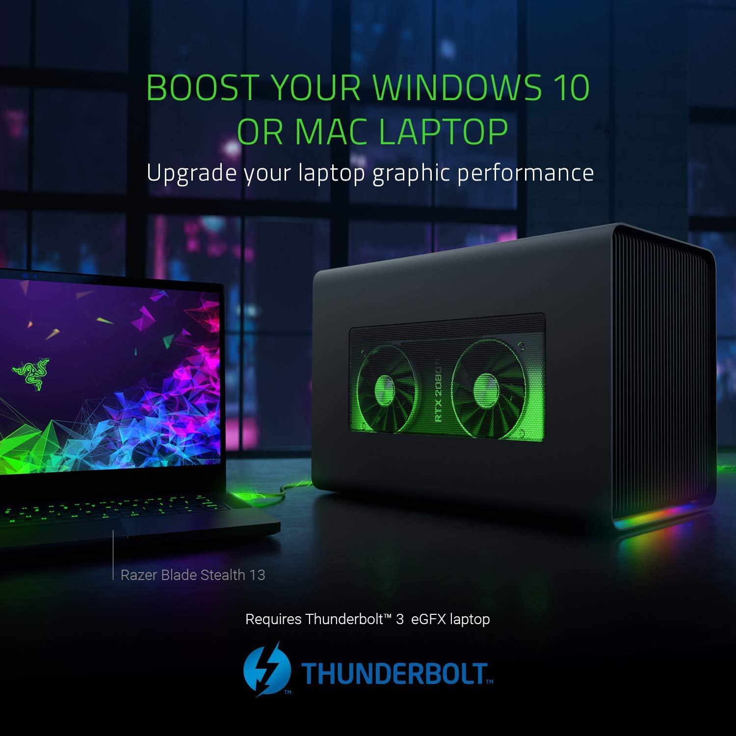 razer-core-x-chroma-bo-tier-egpu-thunderbolt-3-avec-clairage-chroma-rgb-supporte image 4