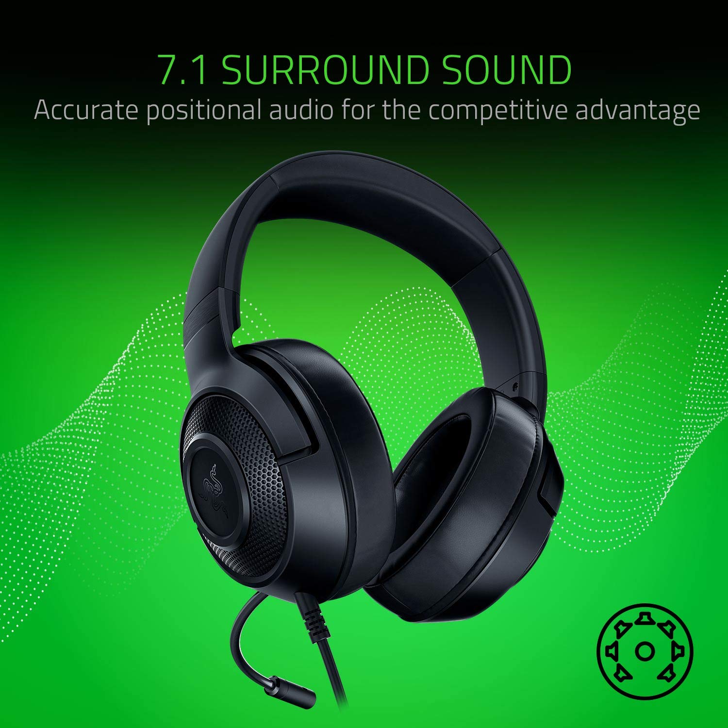 razer-kraken-x-lite-casque-gaming-filaire-circum-auriculaire-l-ger-noir-w1282627 image 2