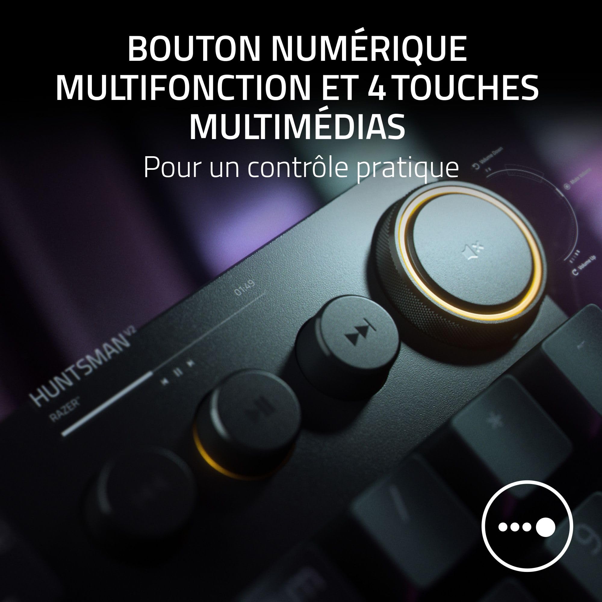 razer-huntsman-v2-switches-violets-clavier-gamer-optique-clicky-azerty-avec-touc image 6