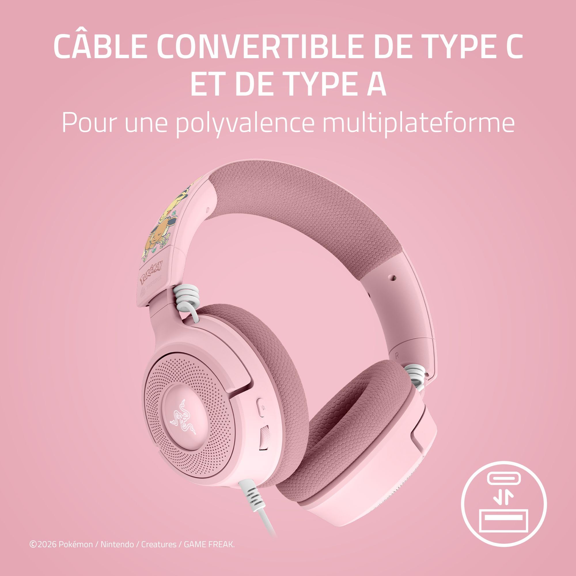 razer-kraken-v4-x-pok-mon-pikachu-eevee-casque-gaming-filaire-usb-haut-parleurs- image 6