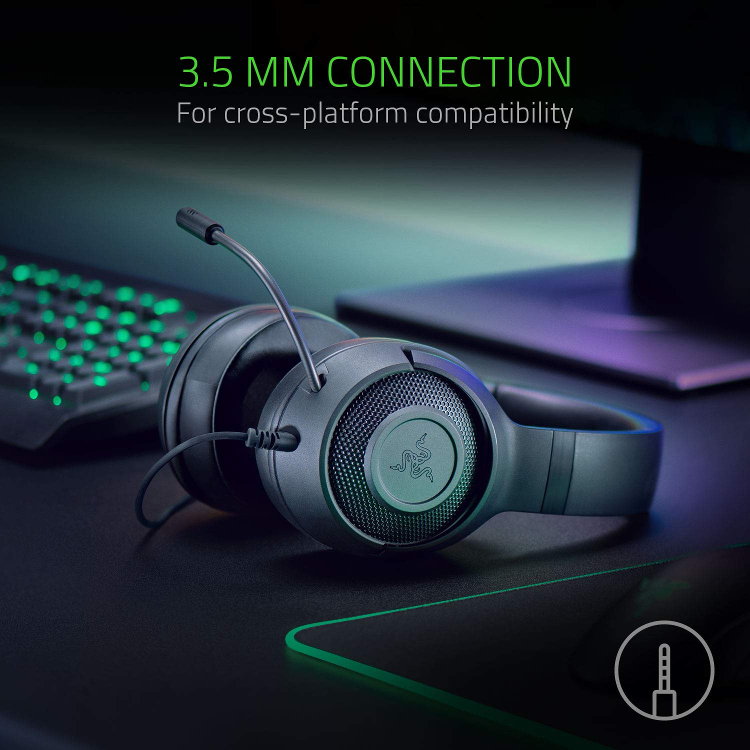 razer-kraken-x-lite-casque-gaming-filaire-circum-auriculaire-l-ger-noir-w1282627 image 7