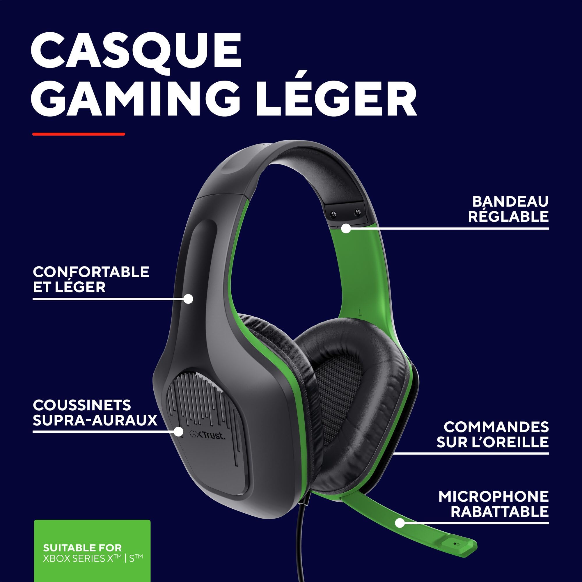 trust-gxt-415x-zirox-casque-gaming-filaire-l-ger-over-ear-avec-micro-pliable-tra image 2