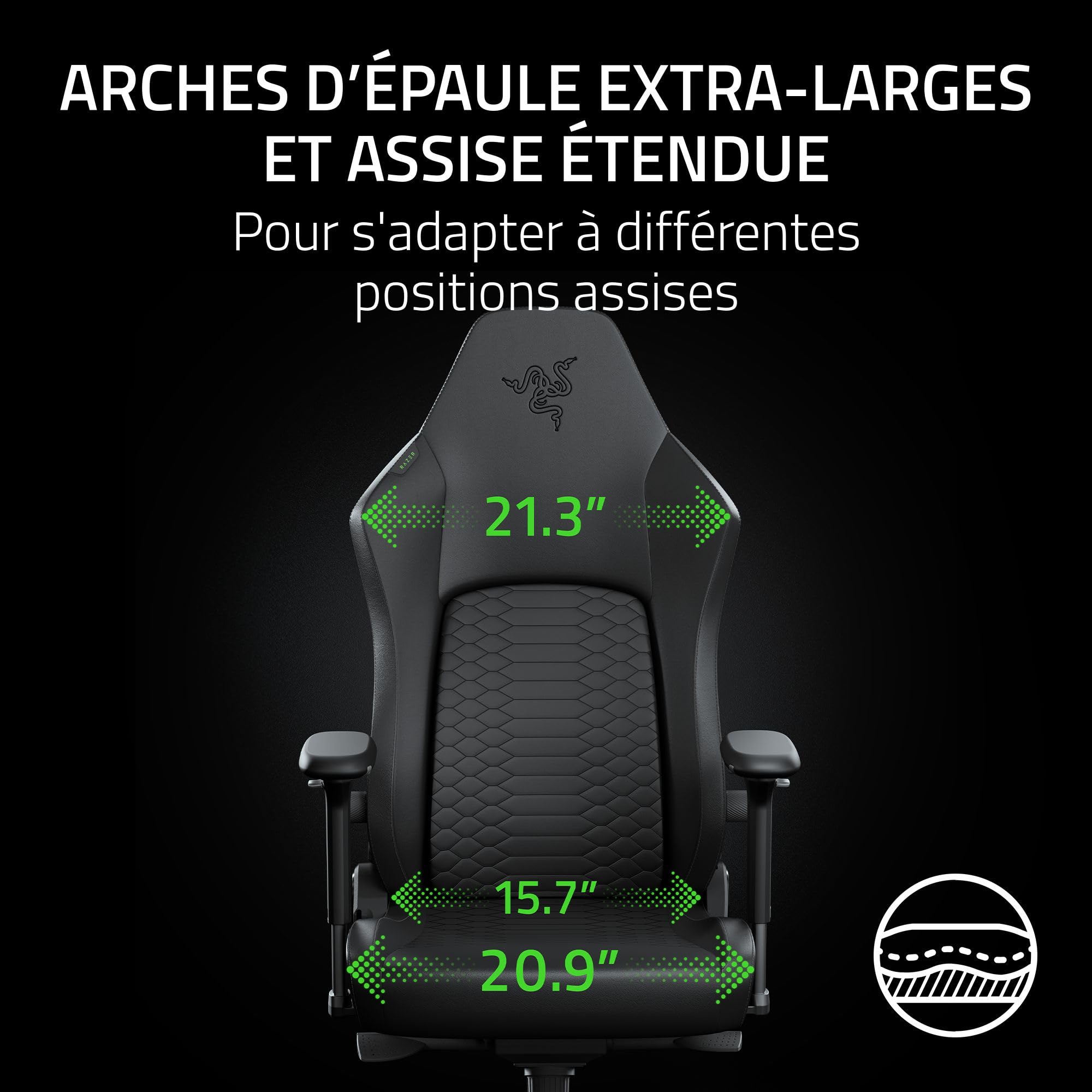 razer-iskur-v2-newgen-fauteuil-gaming-ergonomique-respirant-avec-soutien-lombair image 2