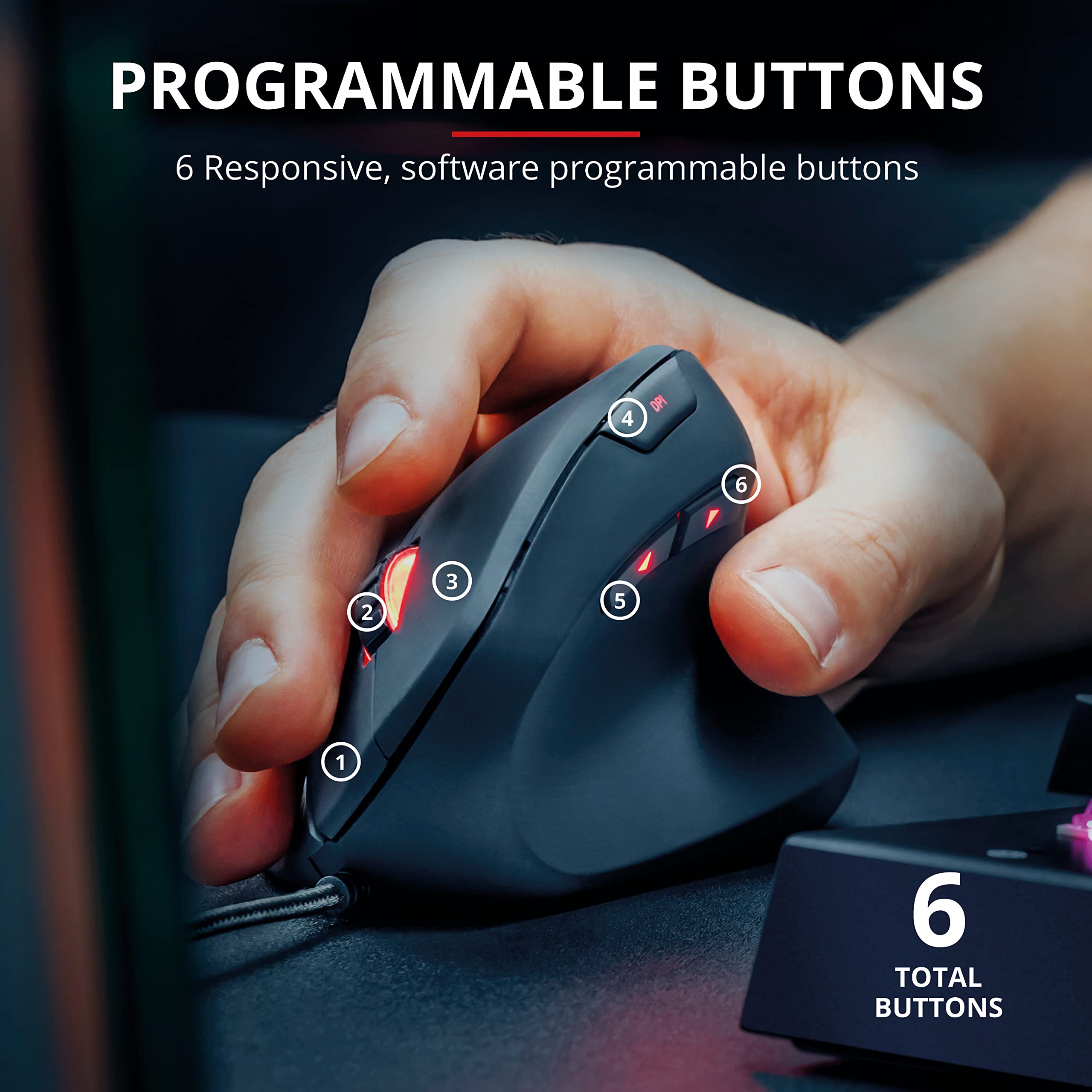 trust-gxt-144-rexx-souris-gaming-verticale-ergonomique-10-000-dpi-avec-6-boutons image 2