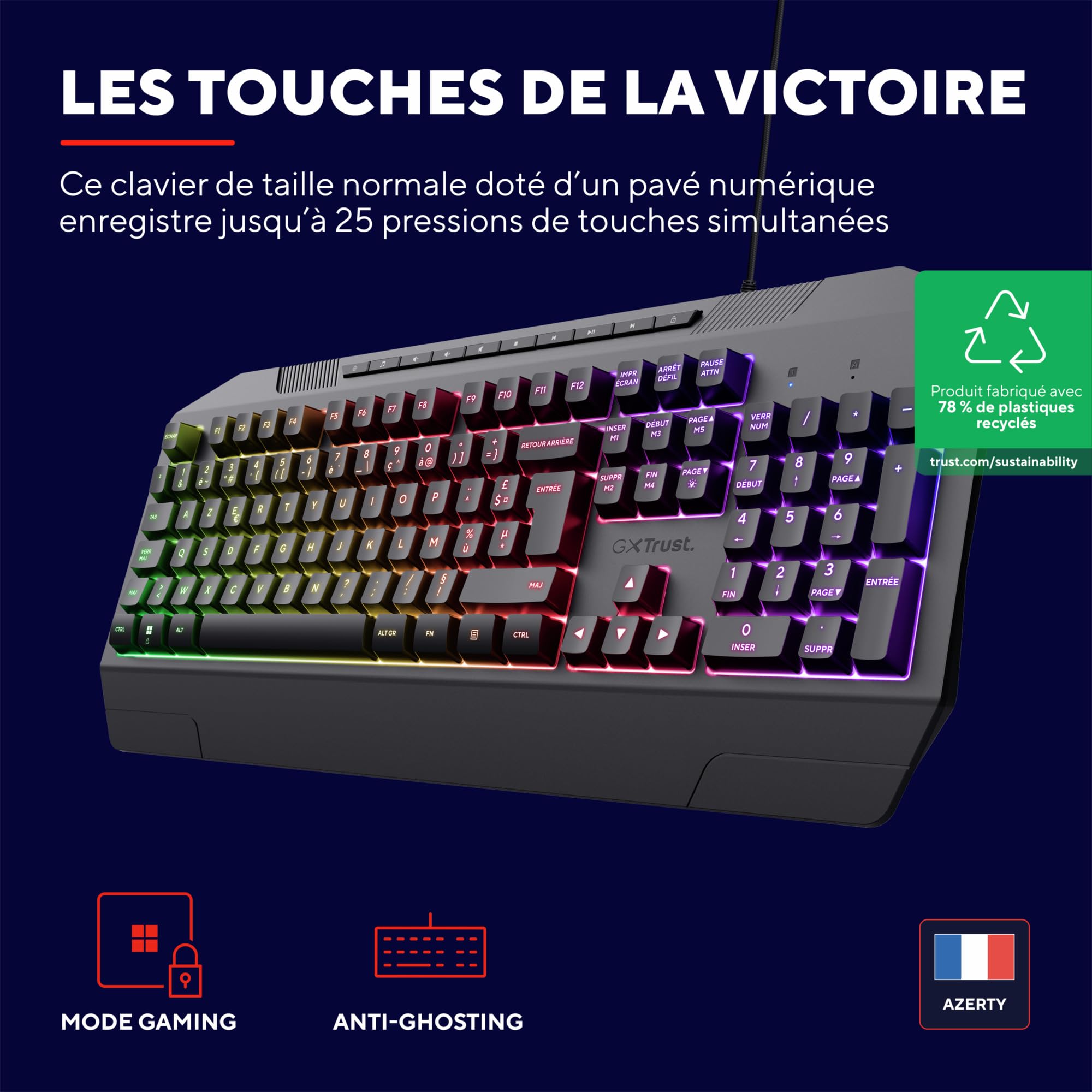 trust-gxt-836-evocx-clavier-gaming-azerty-filaire-rgb-membrane-silencieuse-78-pl image 2