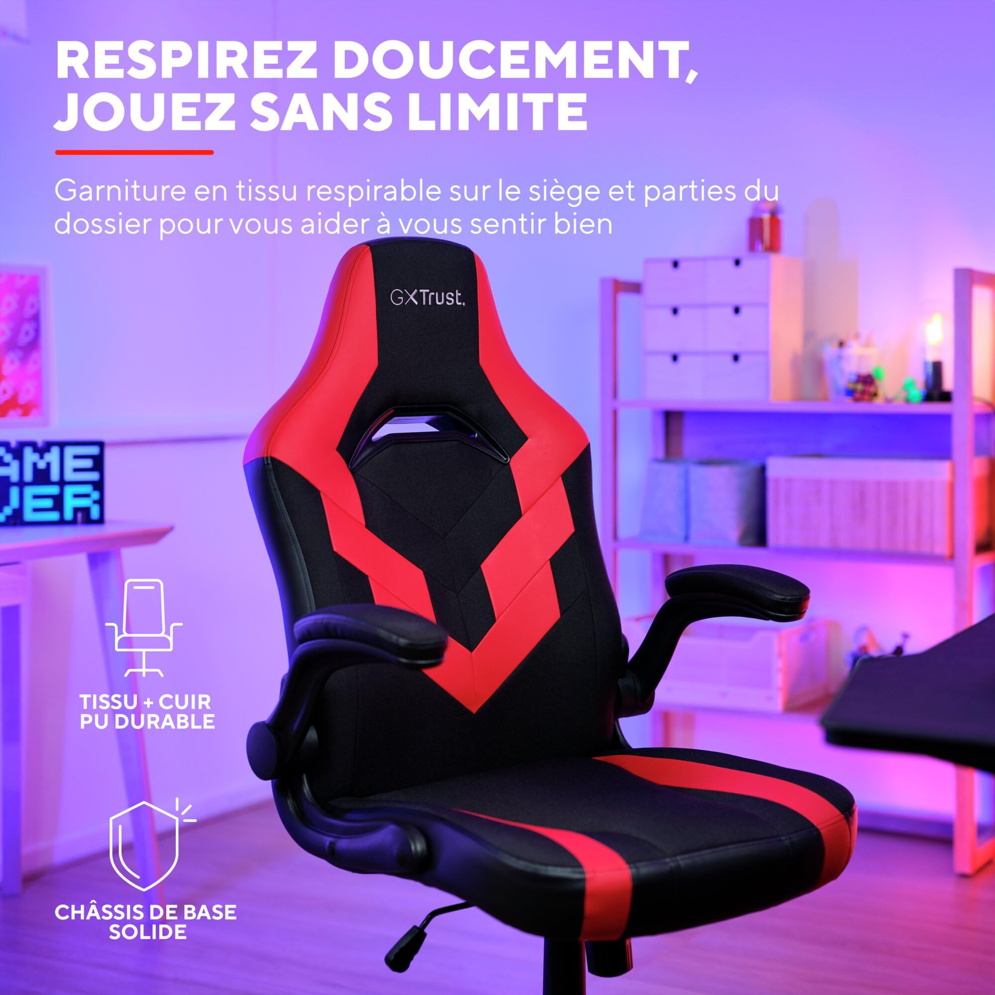 trust-gxt-yezz-chaise-gaming-r-glable-avec-accoudoirs-rembourr-s-repliables-tiss image 5