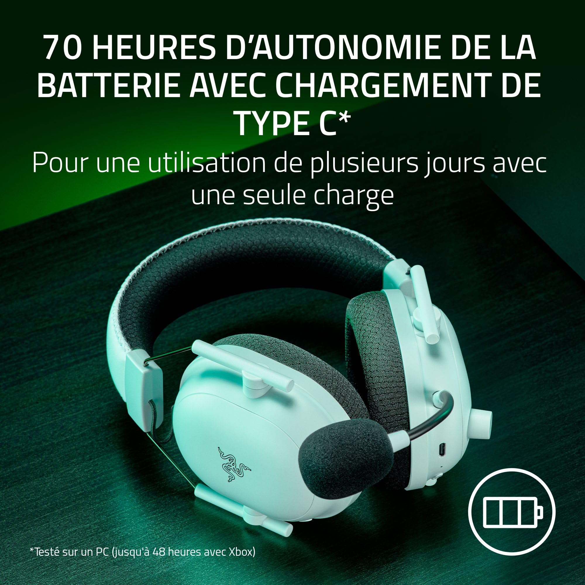razer-blackshark-v2-pro-xbox-casque-esport-sans-fil-blanc-pour-xbox-series-x-s-e image 8