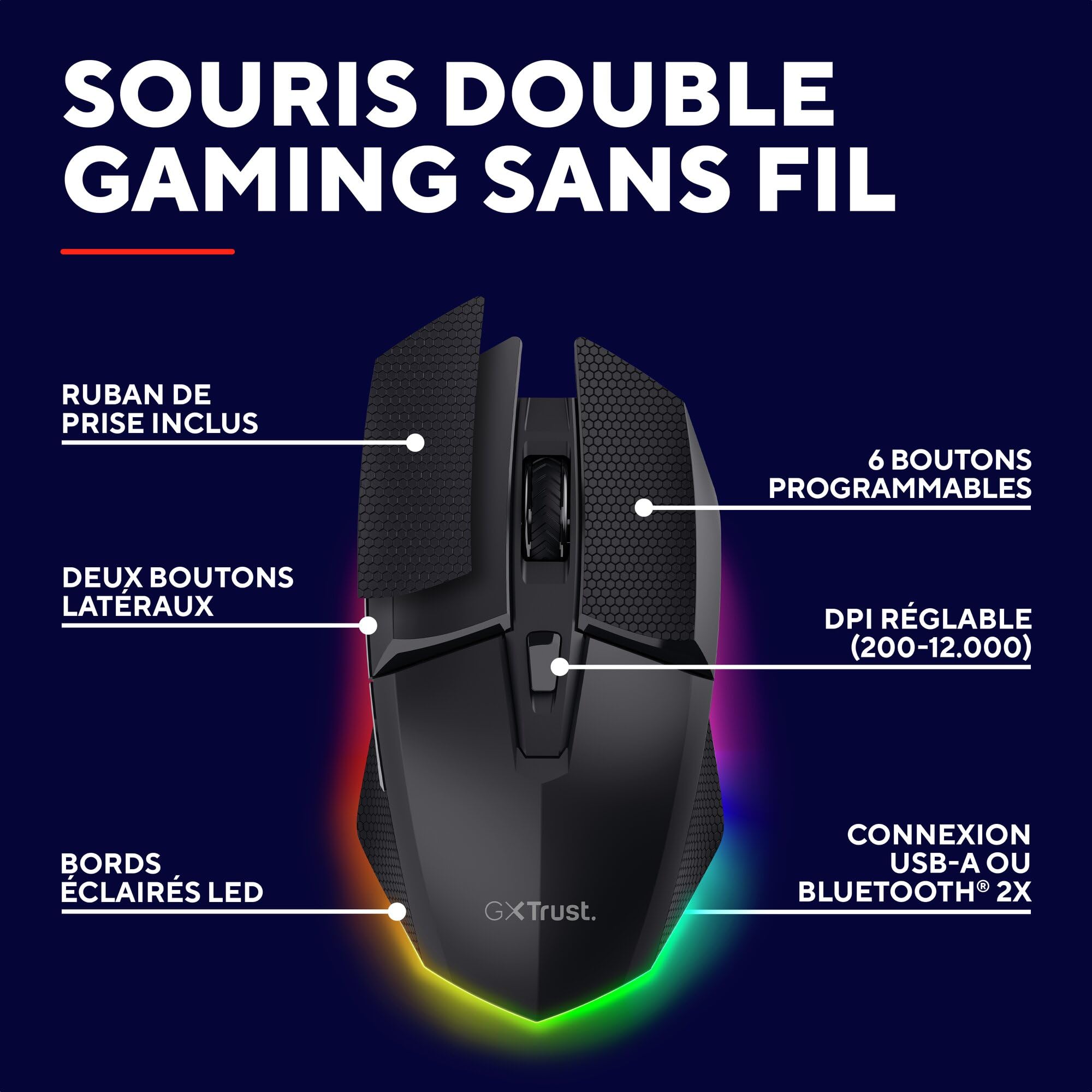 trust-gxt-felox-souris-gamer-sans-fil-rechargeable-capteur-pixart-paw3311-12-000 image 2