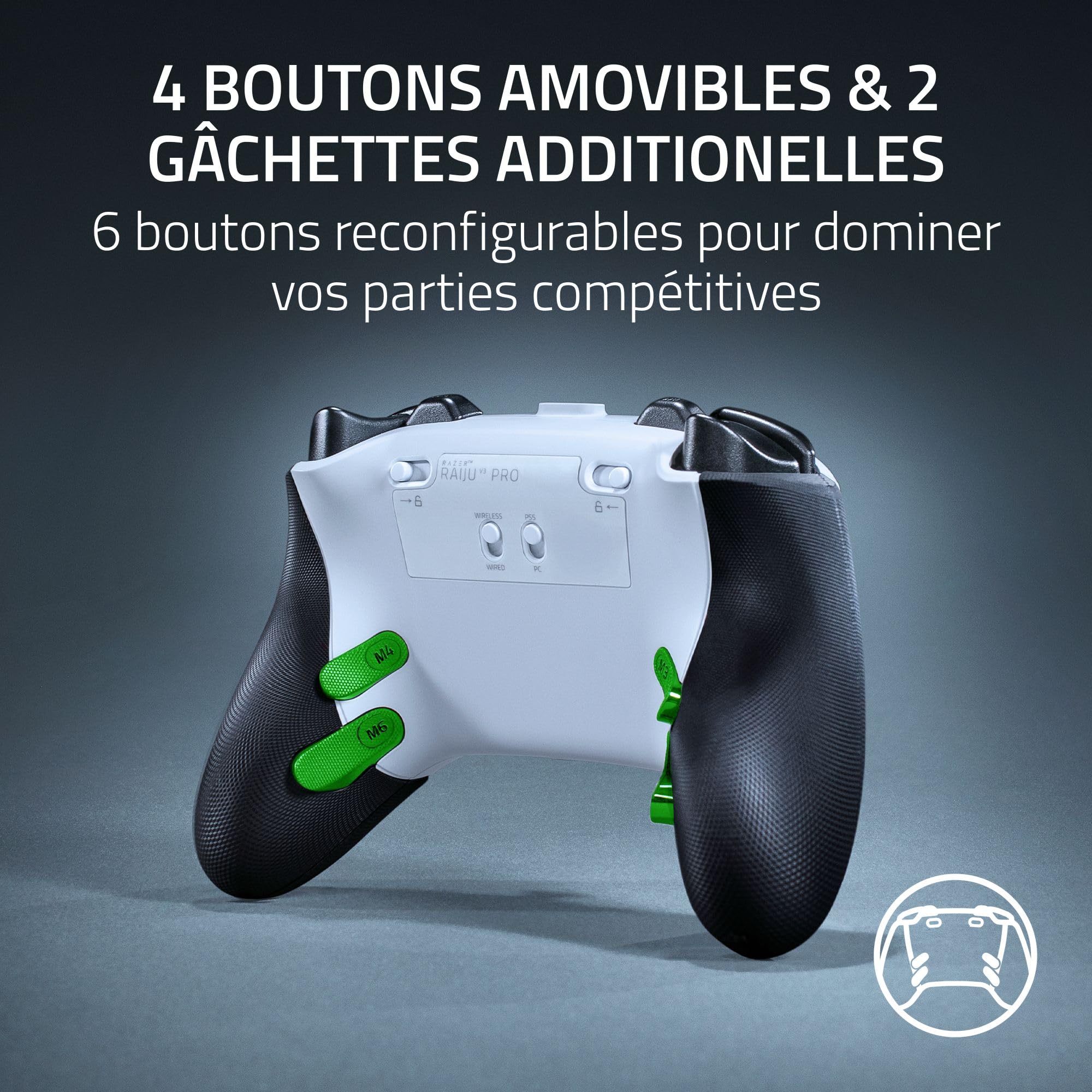 razer-raiju-v3-pro-manette-sans-fil-e-sport-playstation-5-et-pc-avec-sticks-tmr- image 3