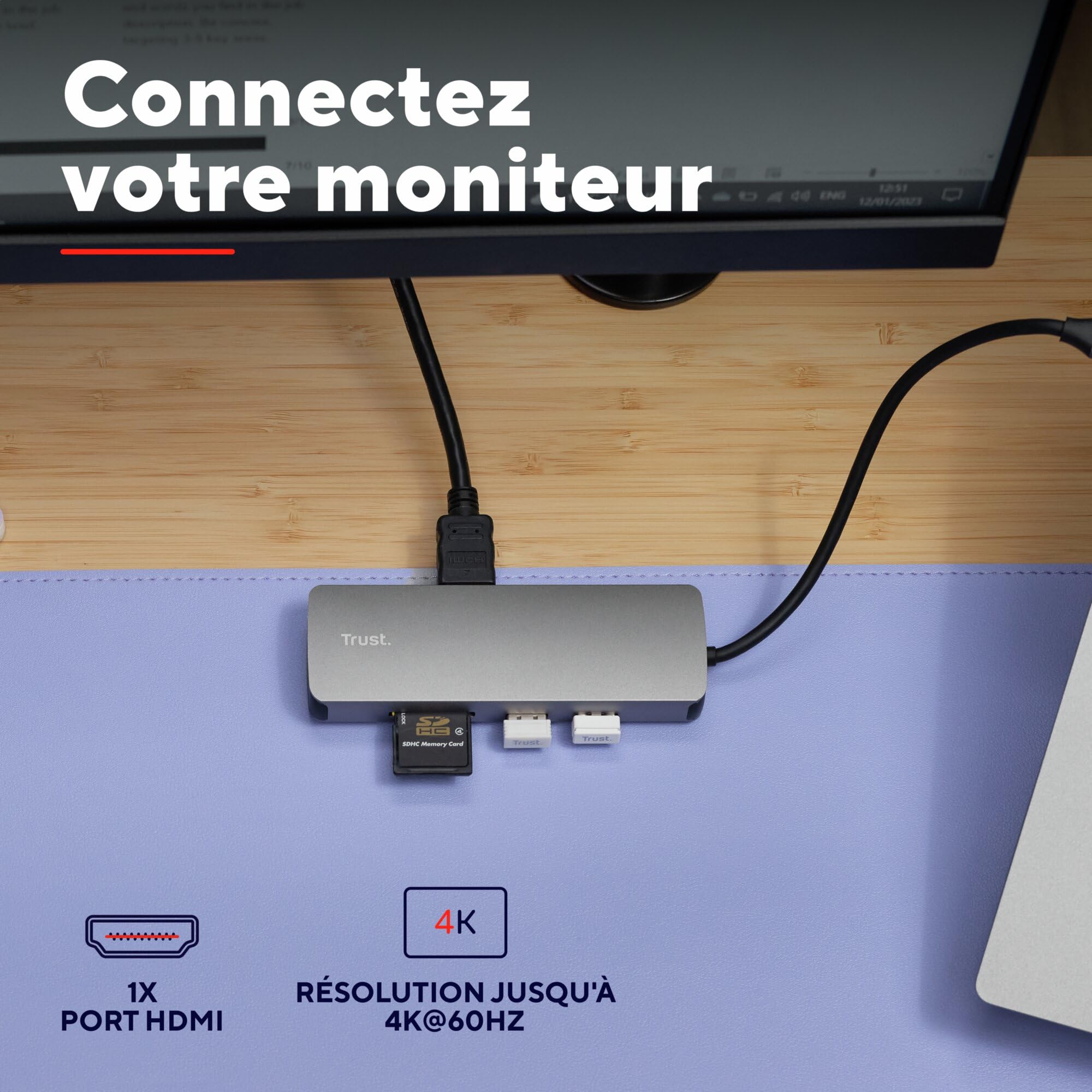 trust-vylor-hub-usb-c-8-en-1-aluminium-hdmi-4k-60hz-ethernet-gigabit-lecteur-sd- image 5