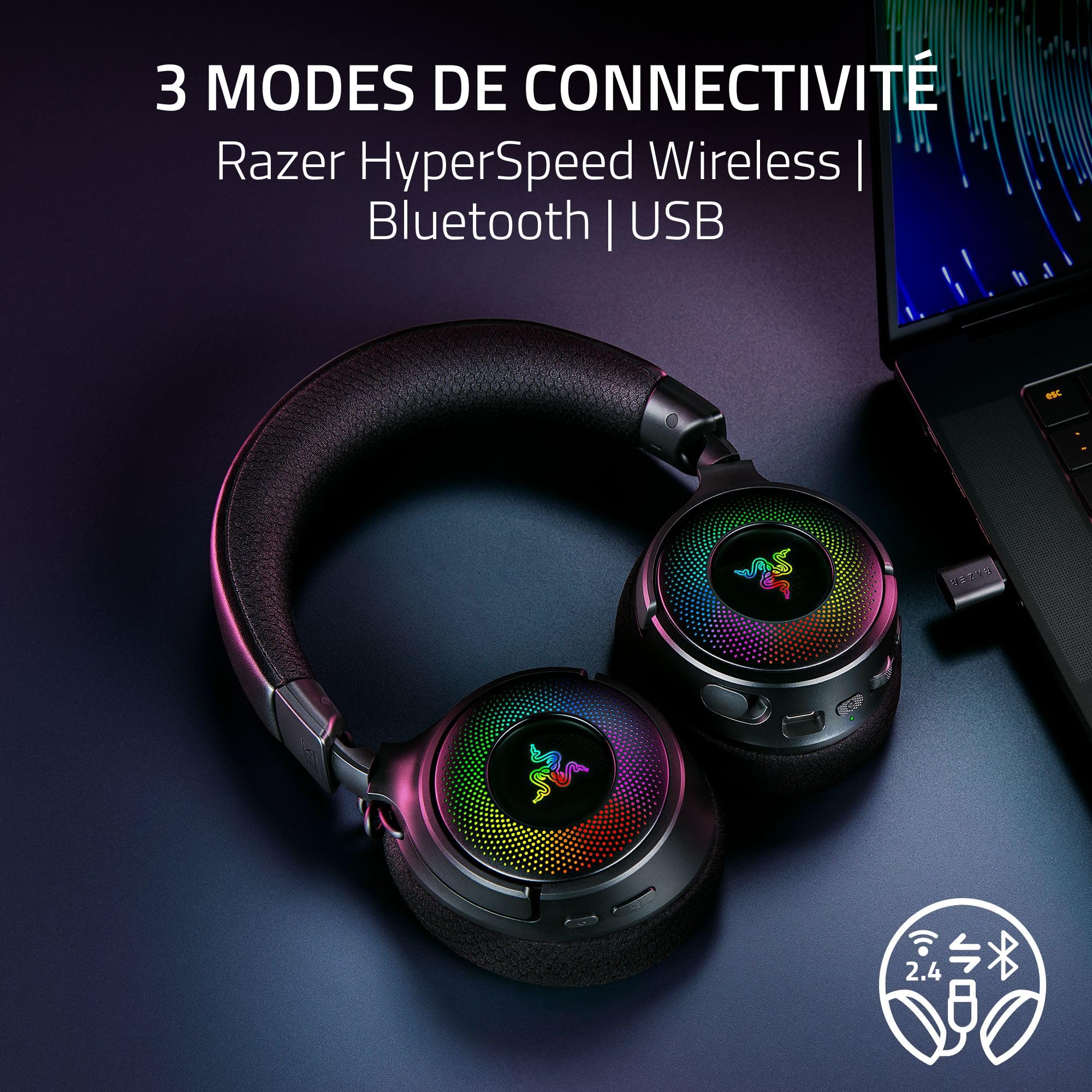 razer-kraken-v4-casque-de-jeu-sans-fil-3-modes-hyperspeed-2-4-ghz-bluetooth-usb- image 4