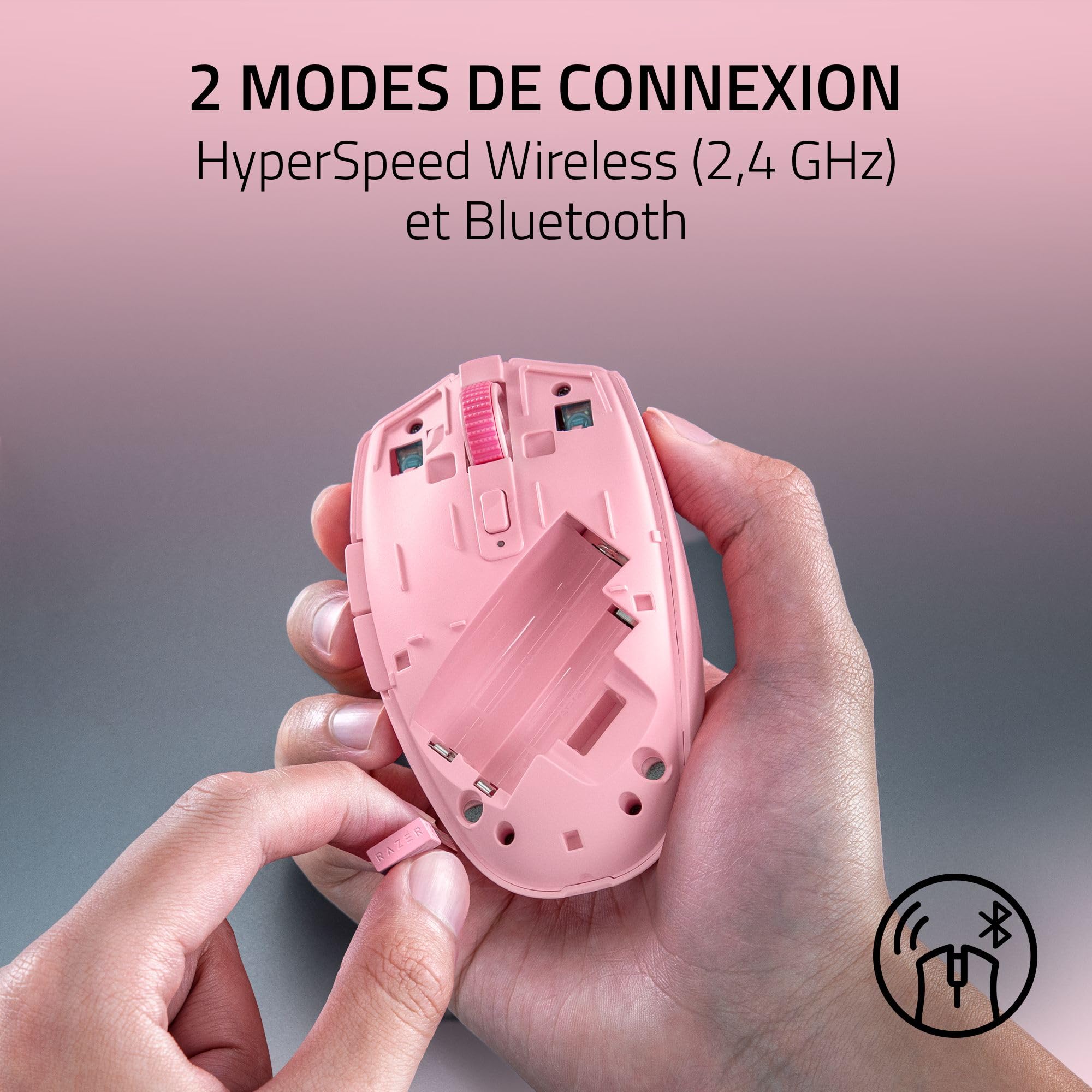razer-orochi-v2-quartz-souris-gaming-sans-fil-portable-hyperspeed-bluetooth-capt image 3