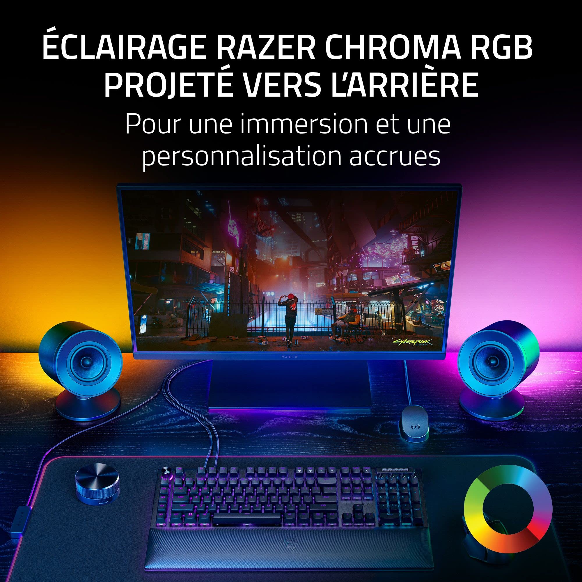 razer-nommo-v2-pro-syst-me-d-enceintes-gaming-2-1-avec-caisson-de-basses-sans-fi image 5