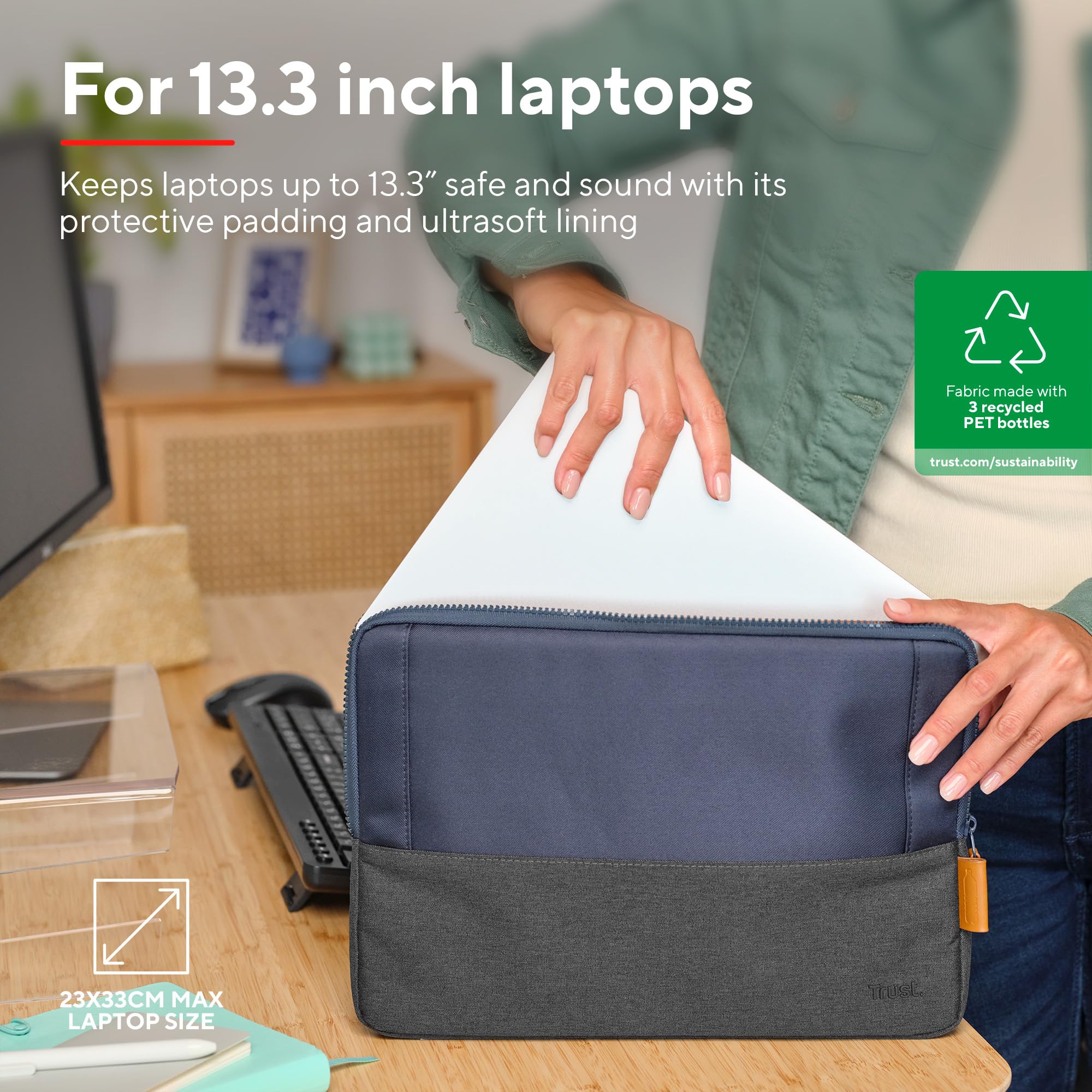 trust-lisboa-housse-pour-ordinateur-portable-13-3-antichoc-en-pet-recycl-sacoche image 2