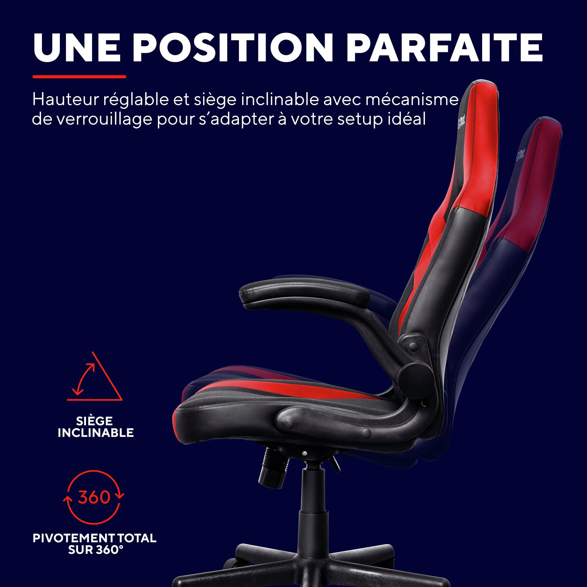 trust-gxt-yezz-chaise-gaming-r-glable-avec-accoudoirs-rembourr-s-repliables-tiss image 6