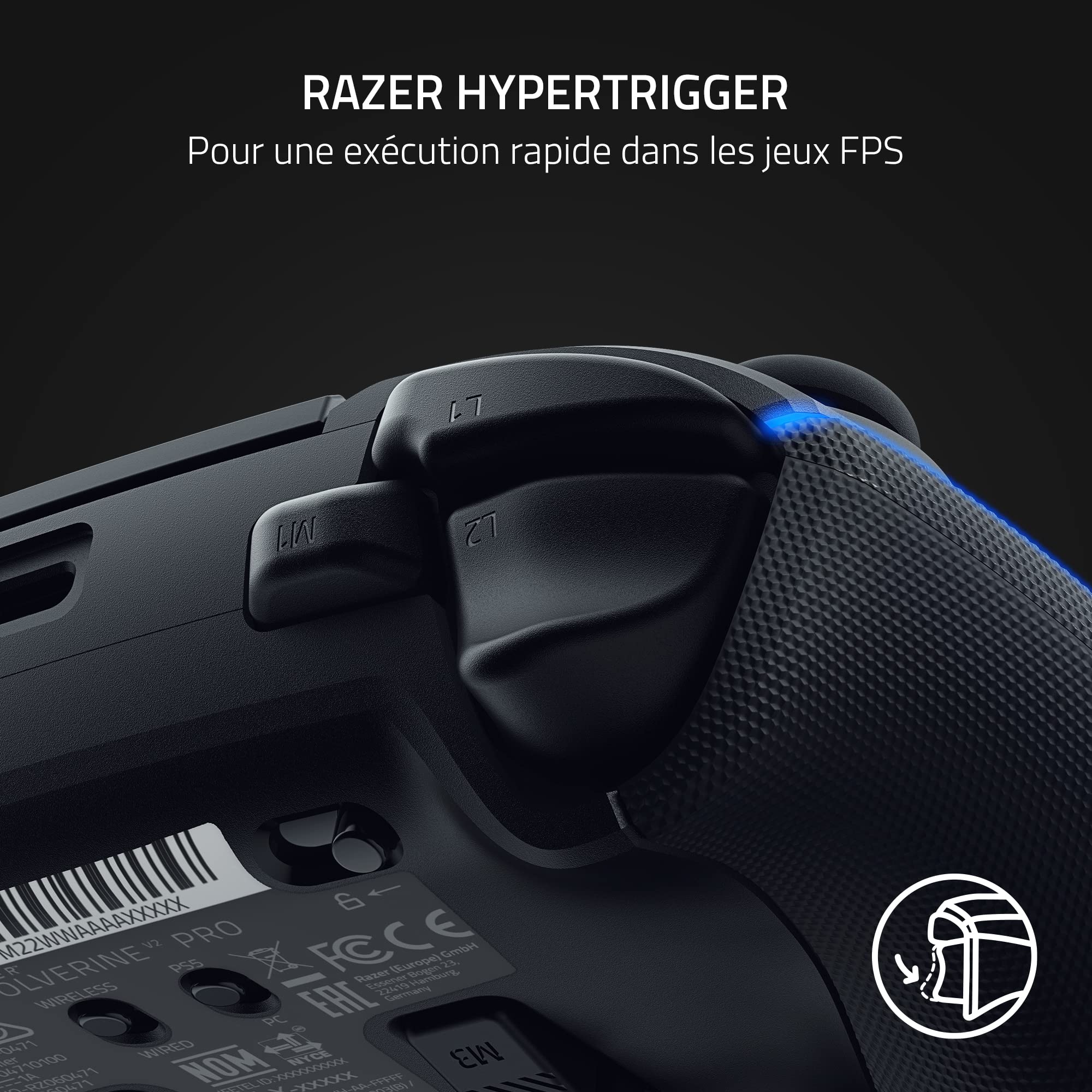 razer-wolverine-v2-pro-manette-de-jeu-sans-fil-sous-licence-ps5-et-pc-hyperspeed image 6