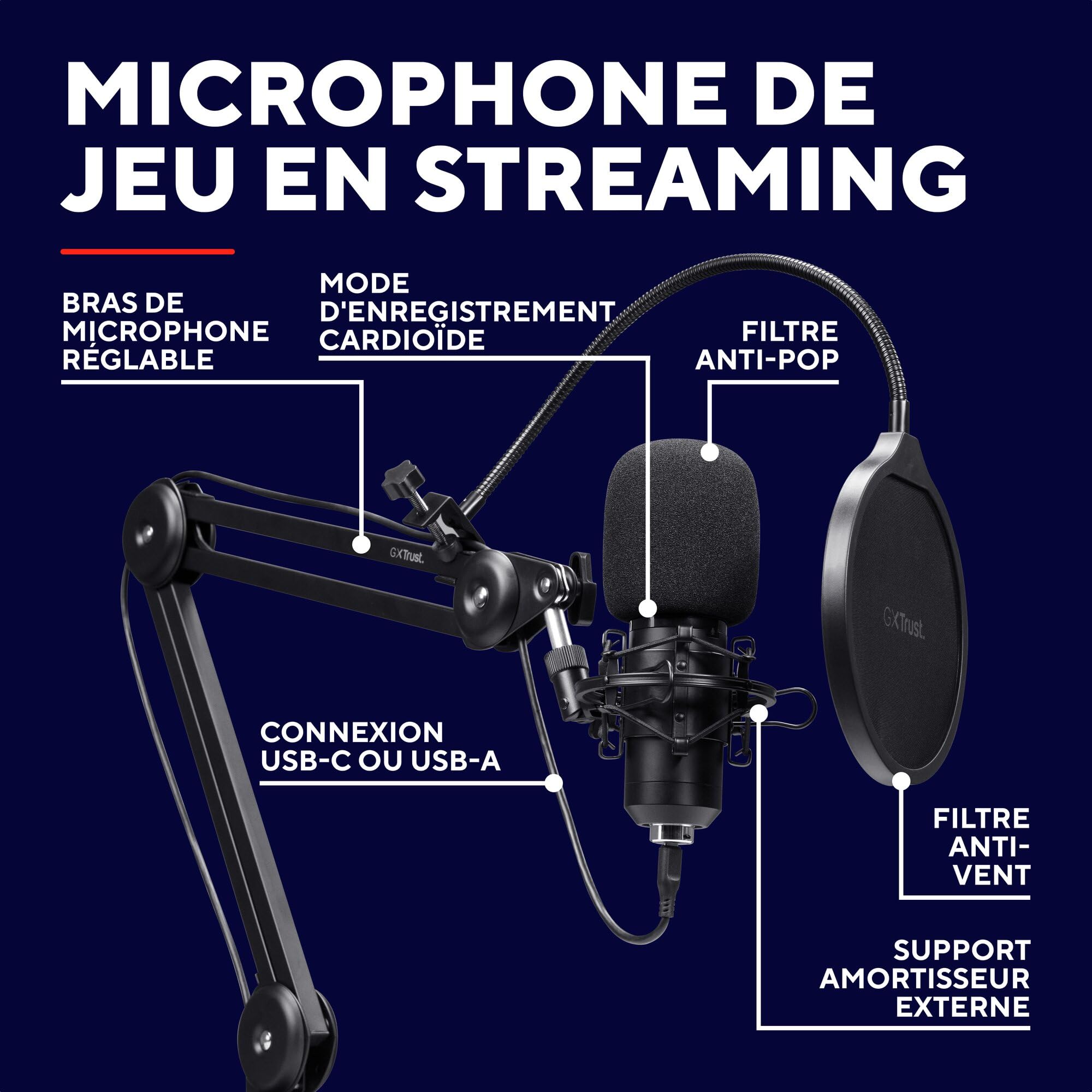 trust-gxt-269-emita-ii-micro-usb-de-streaming-avec-bras-articul-filtre-anti-pop- image 2