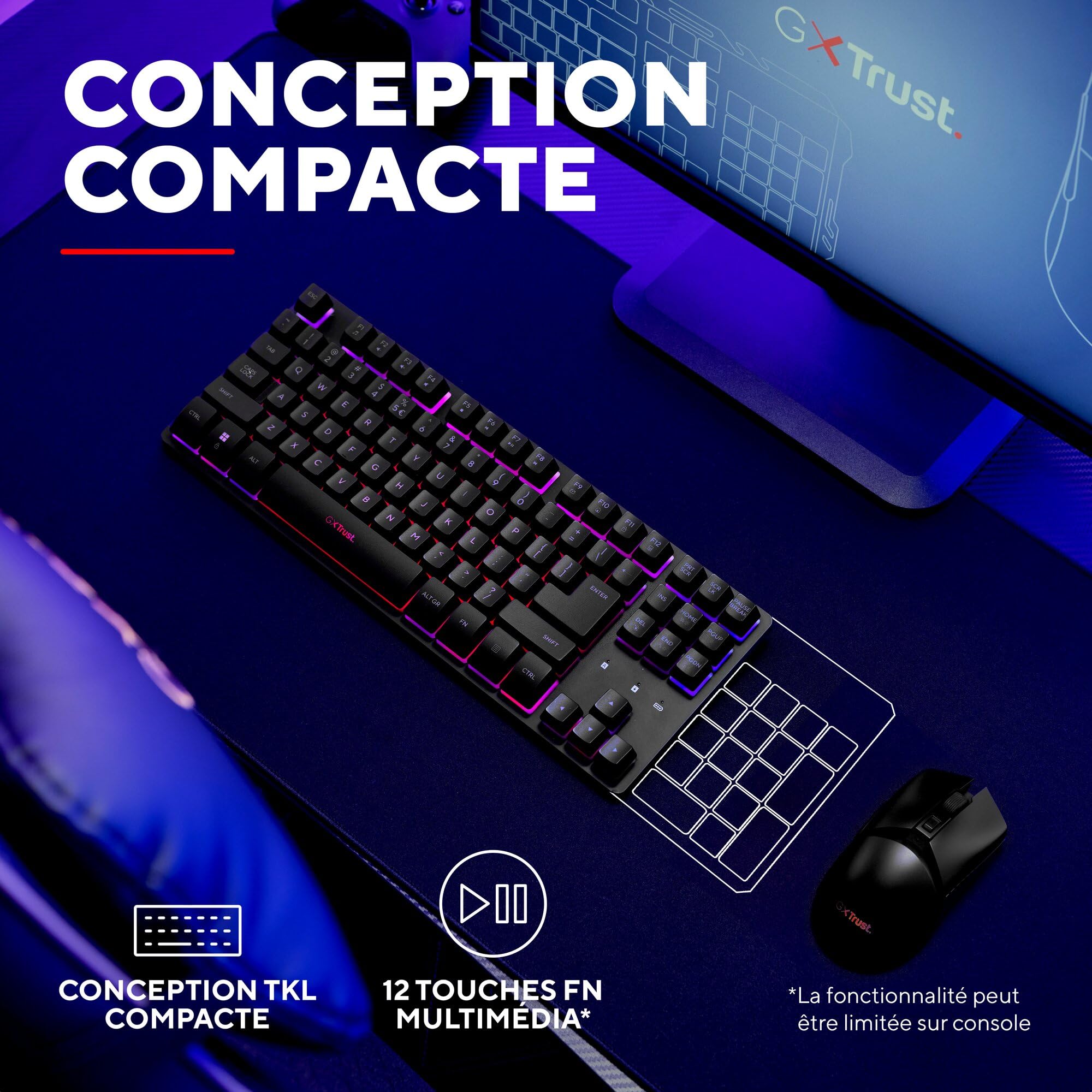 trust-gxt-dothix-clavier-gaming-sans-fil-tkl-80-azerty-rechargeable-2-4-ghz-avec image 5