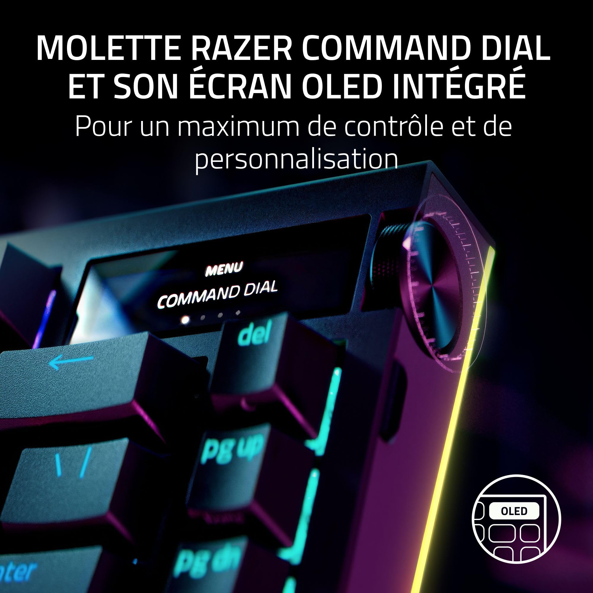 razer-blackwidow-v4-pro-75-clavier-gaming-sans-fil-hot-swap-avec-cran-oled-comma image 6
